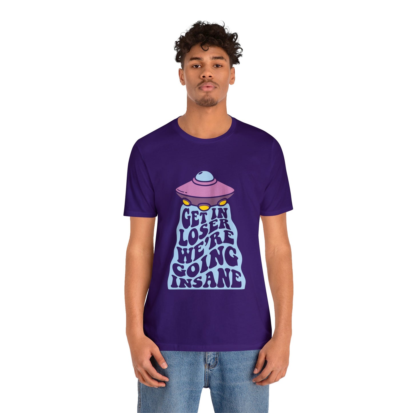 T-shirt à manches courtes unisexe en jersey « Get In Loser »