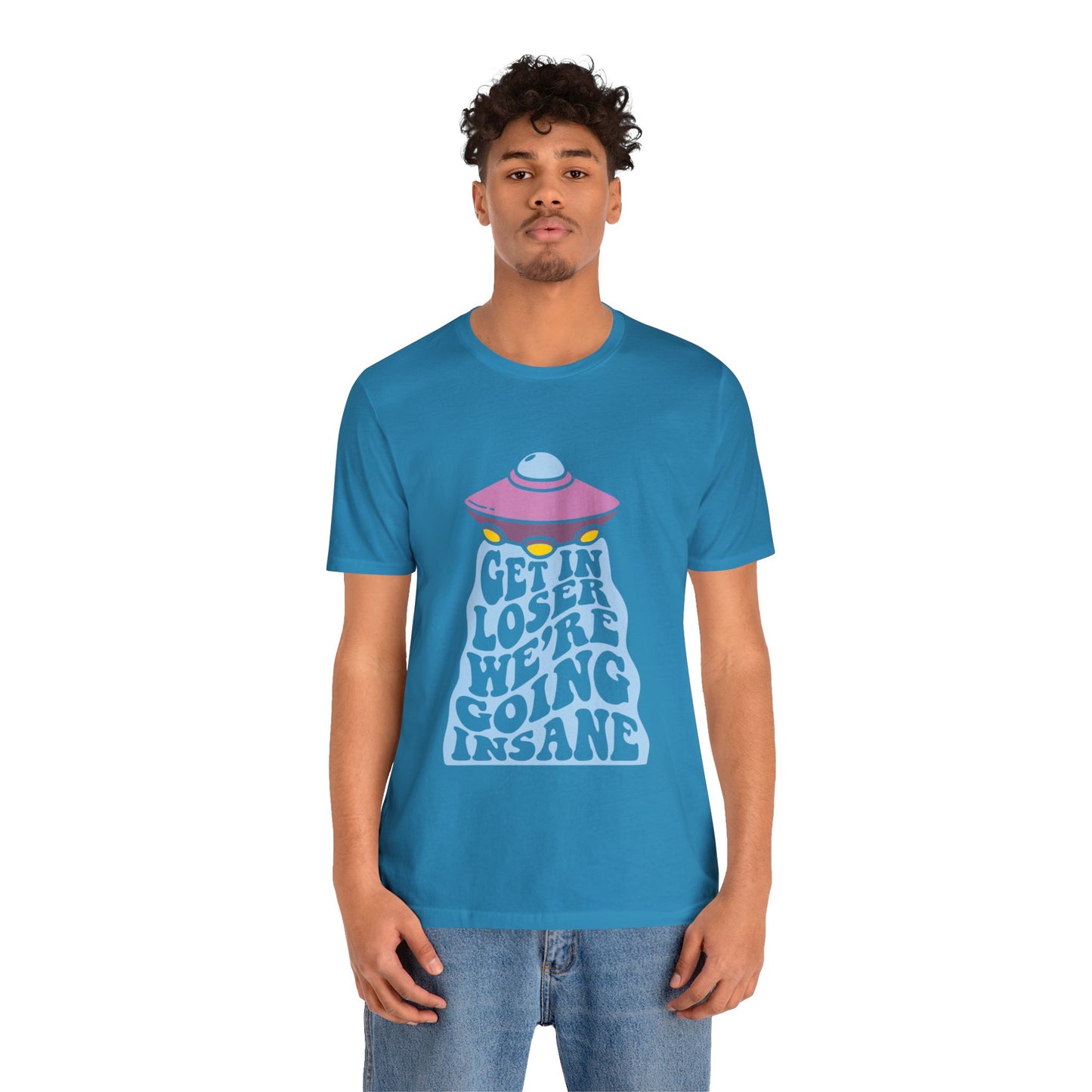 T-shirt à manches courtes unisexe en jersey « Get In Loser »