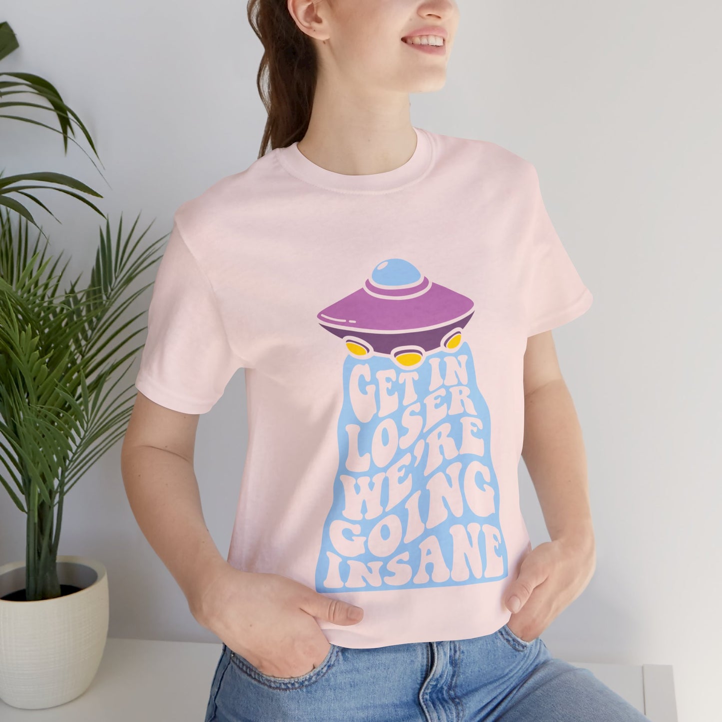 T-shirt à manches courtes unisexe en jersey « Get In Loser »