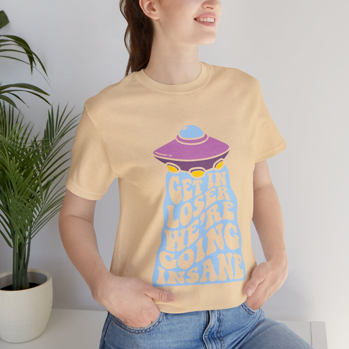 T-shirt à manches courtes unisexe en jersey « Get In Loser »