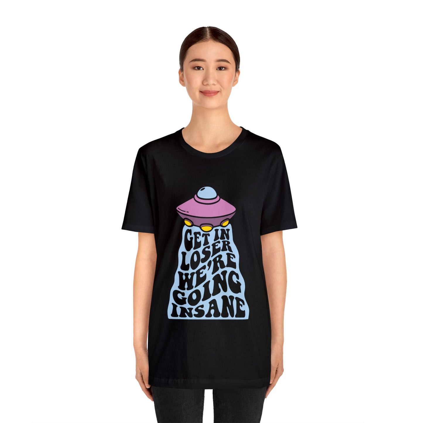 T-shirt à manches courtes unisexe en jersey « Get In Loser »