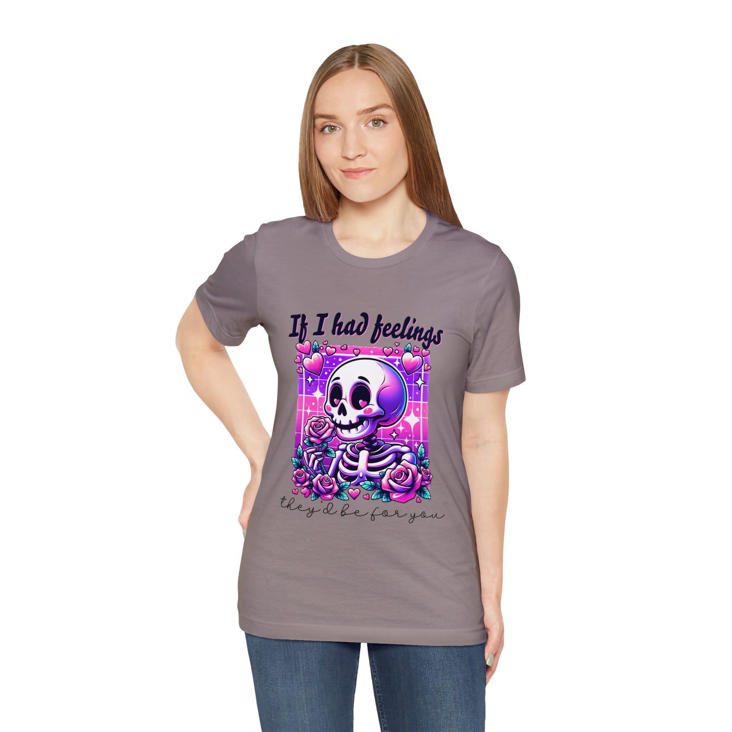 T-shirt à manches courtes unisexe en jersey « Si j'avais des sentiments »