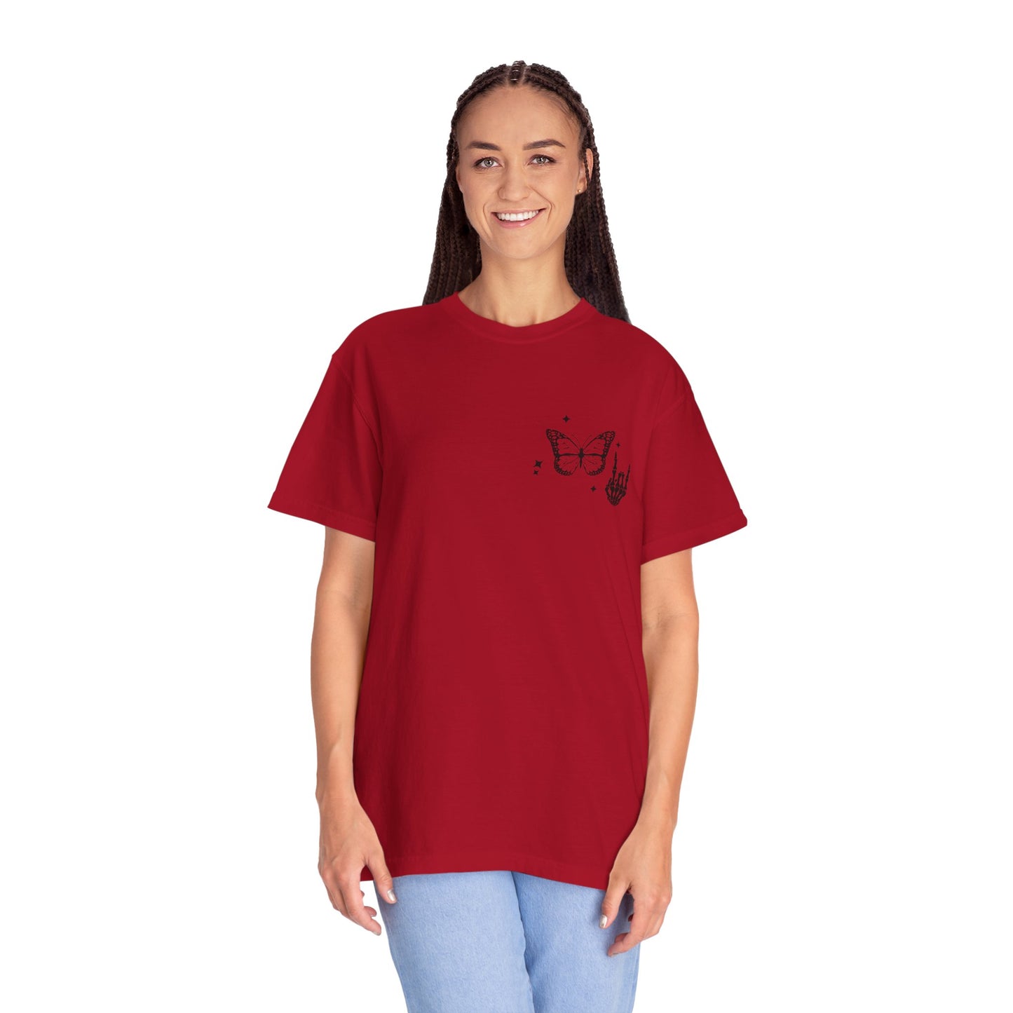 Camiseta unisex teñida en prenda "Weird Moms Build Character"