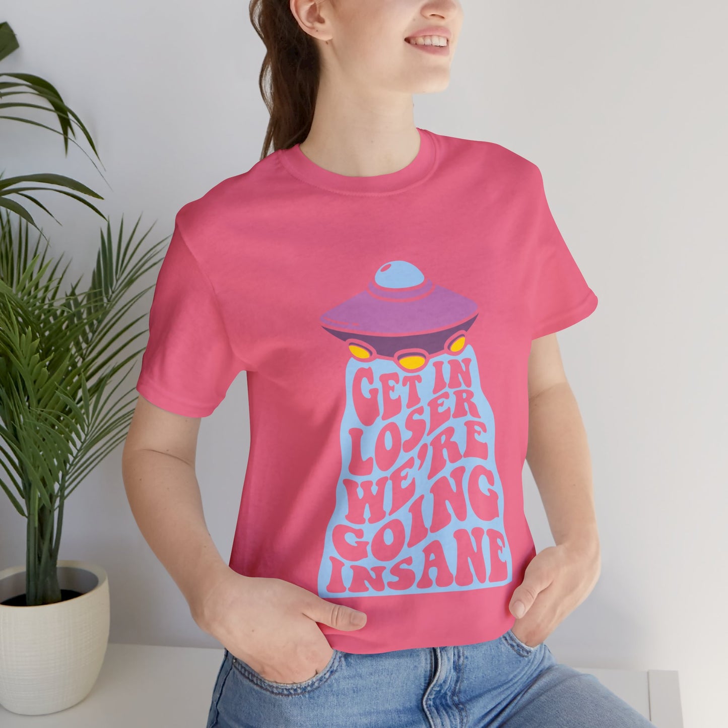 T-shirt à manches courtes unisexe en jersey « Get In Loser »