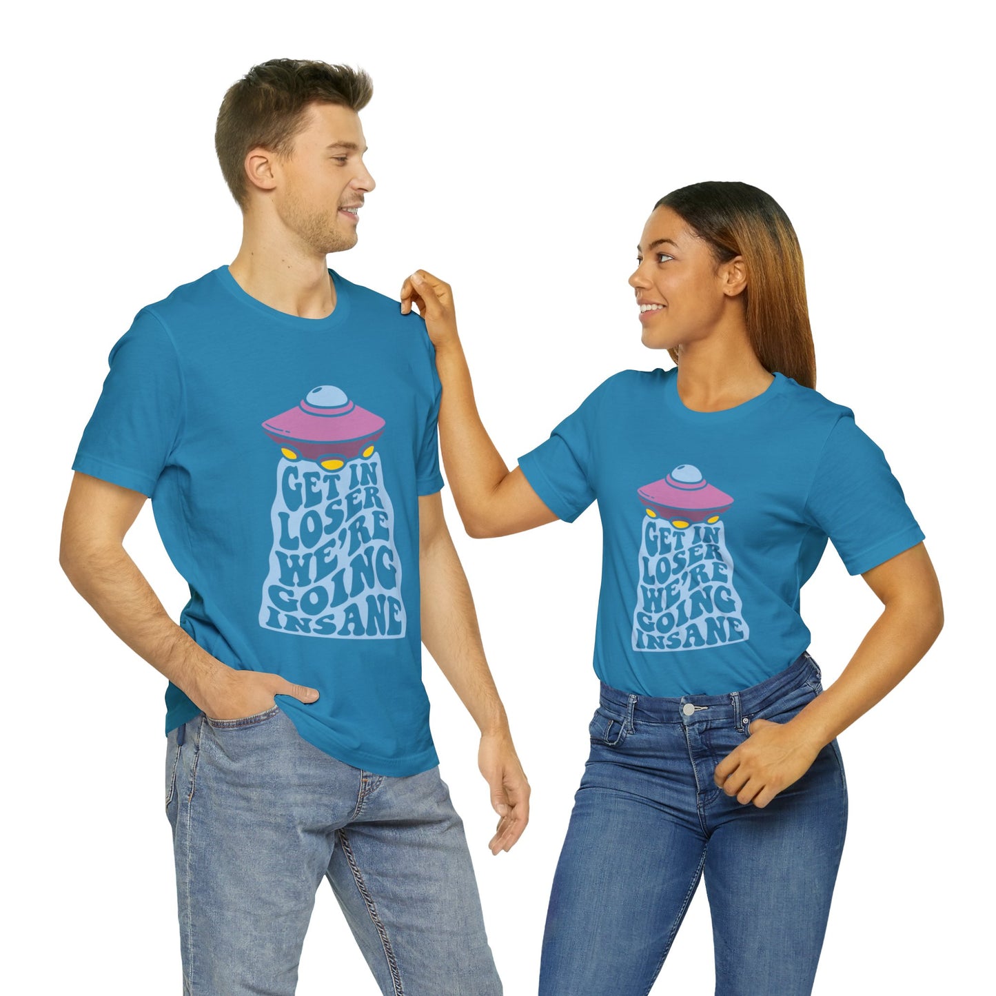 T-shirt à manches courtes unisexe en jersey « Get In Loser »