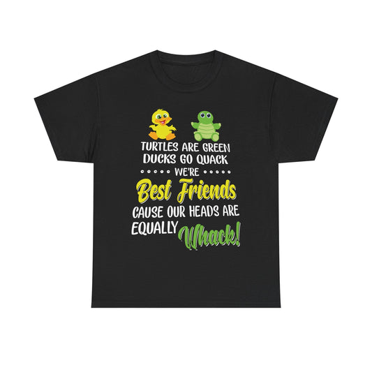 Best Friends Unisex Heavy Cotton Tee - Fun Turtle Design for Friendship Celebrations - Moon & Starr Handcrafted LLC