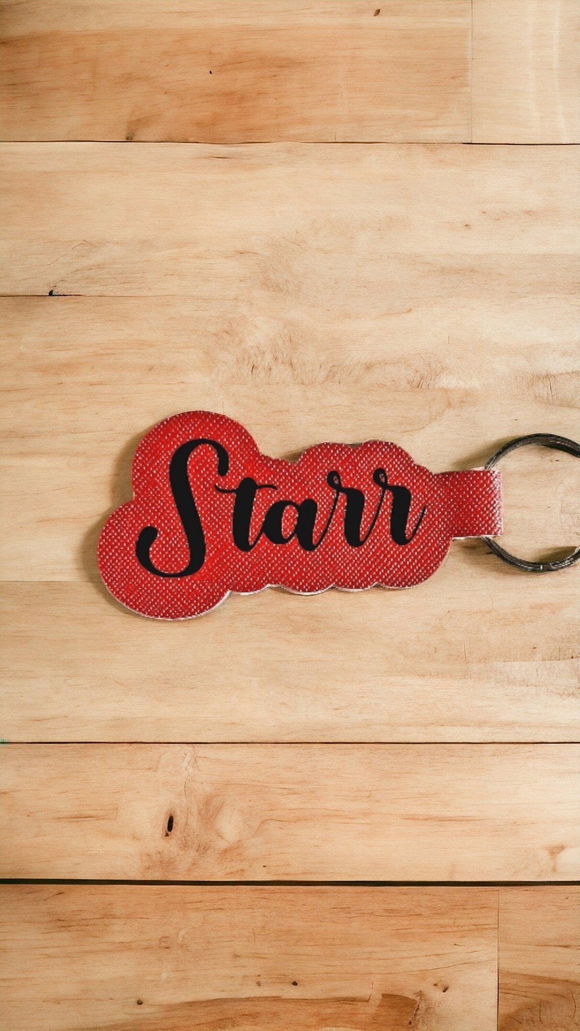 Custom Handmade Faux Leather Name Keychain, Multiple Color Options, Yours Or Friends Name, Personalized Gift For Friend, Mom, Dad, Others - Moon & Starr Handcrafted Jewelry && More!