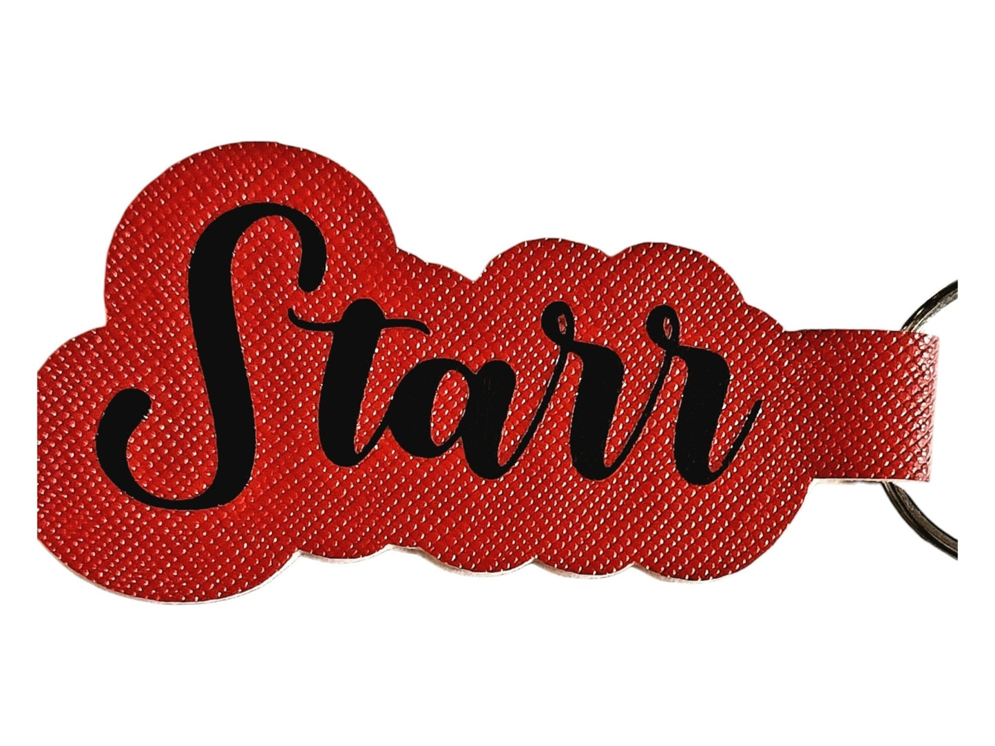 Custom Handmade Faux Leather Name Keychain, Multiple Color Options, Yours Or Friends Name, Personalized Gift For Friend, Mom, Dad, Others - Moon & Starr Handcrafted Jewelry && More!