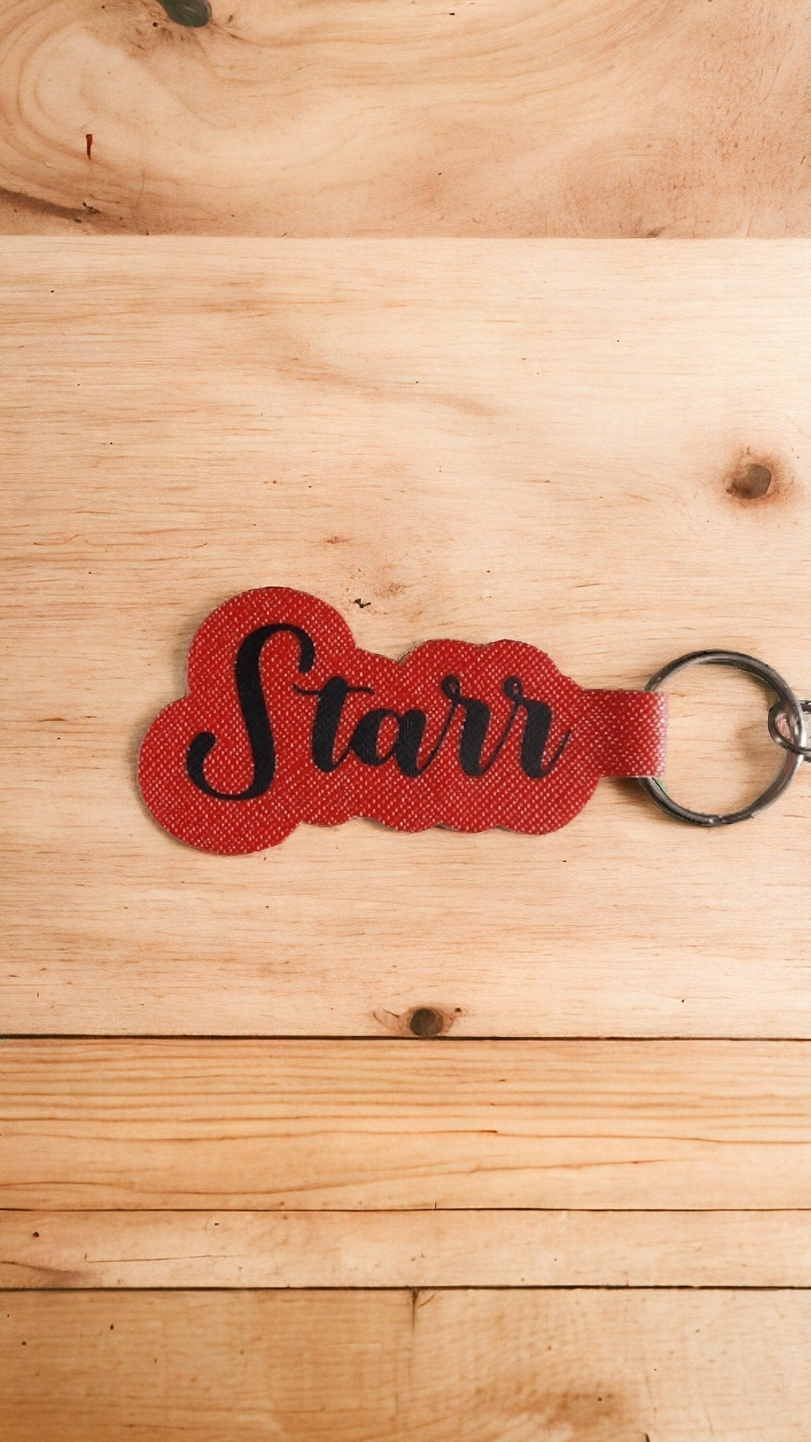 Custom Handmade Faux Leather Name Keychain, Multiple Color Options, Yours Or Friends Name, Personalized Gift For Friend, Mom, Dad, Others - Moon & Starr Handcrafted Jewelry && More!