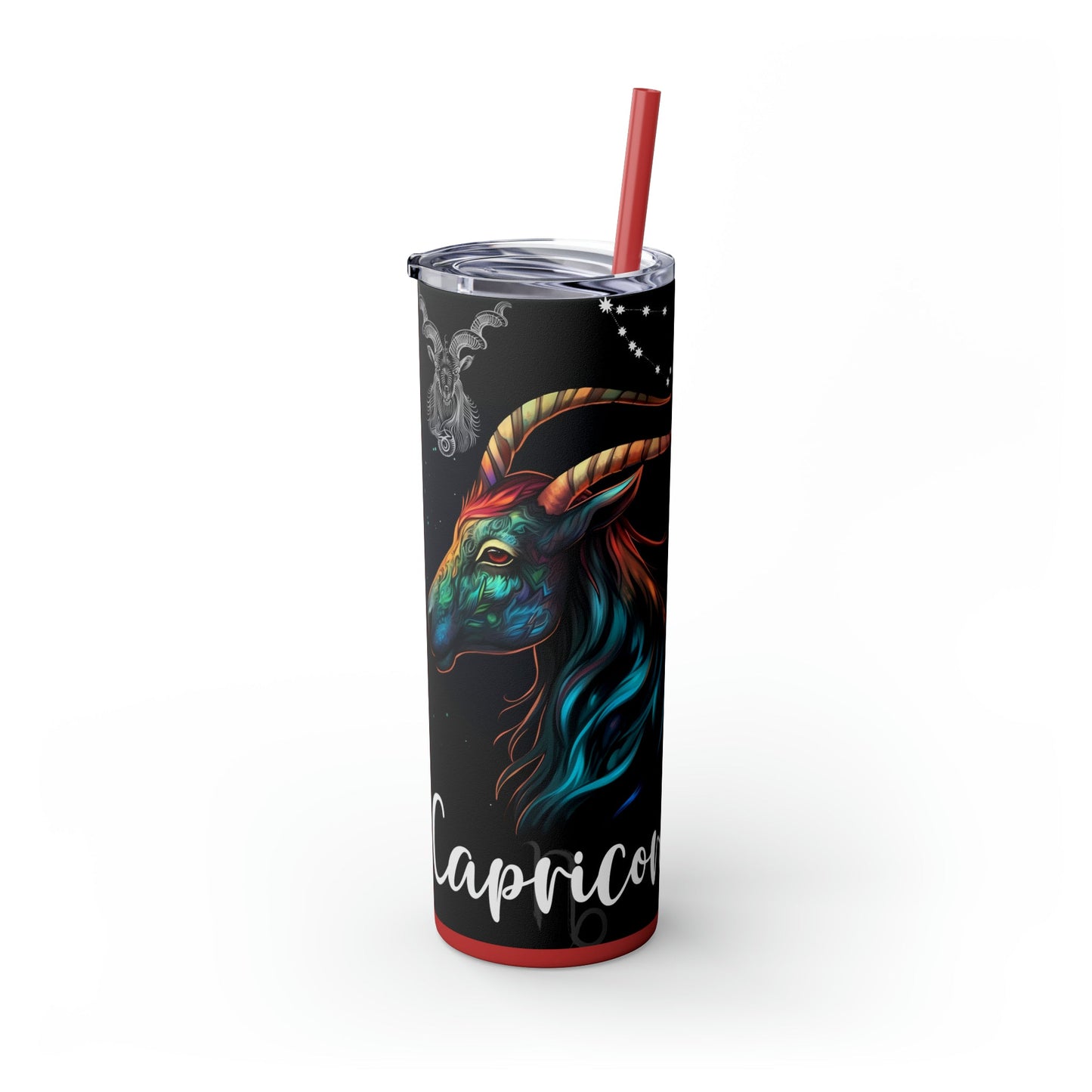 Capricorn Nutrition Facts Skinny Tumbler with Straw, 20oz - Moon & Starr Handcrafted Jewelry && More!