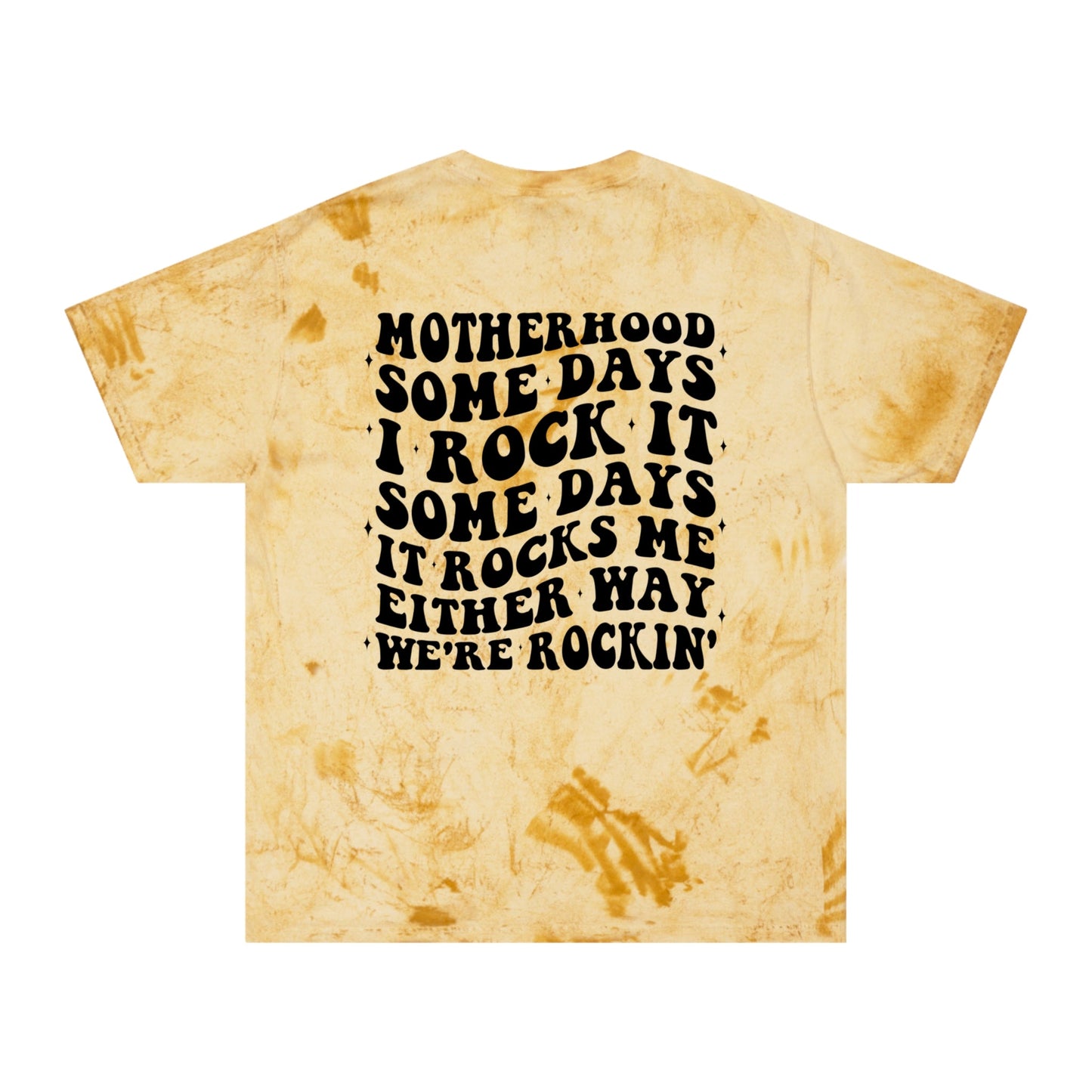 "Rockin' Motherhood" Unisex Color Blast T-Shirt - Moon & Starr Handcrafted Jewelry && More!