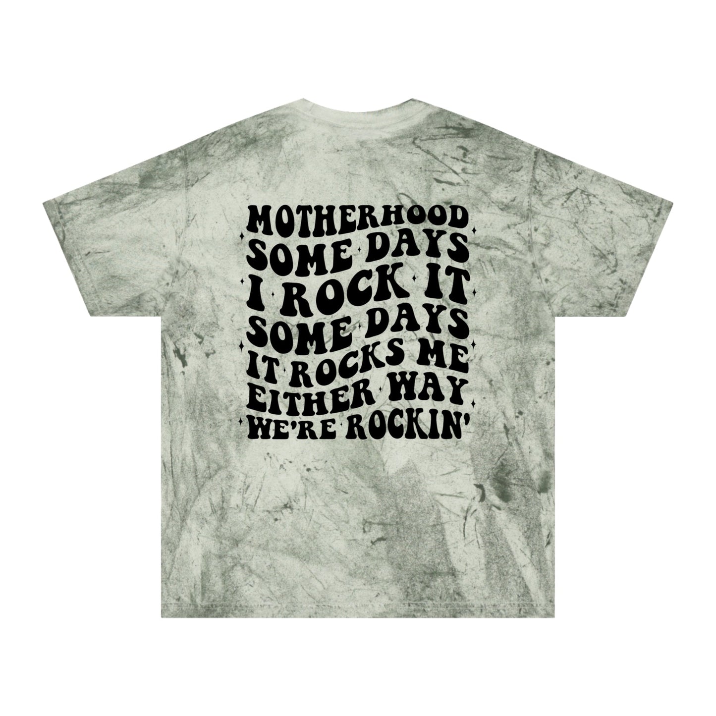 "Rockin' Motherhood" Unisex Color Blast T-Shirt - Moon & Starr Handcrafted Jewelry && More!