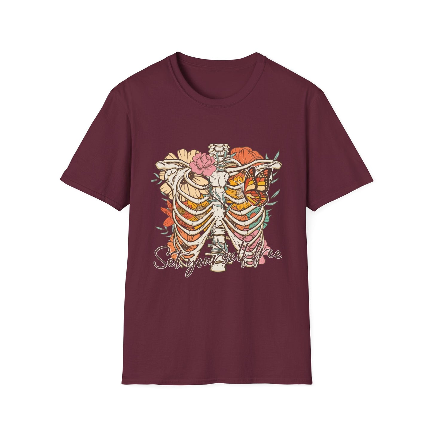 Set Yourself Free Retro Vintage Style Unisex Softstyle T-Shirt - Moon & Starr Handcrafted Jewelry && More!
