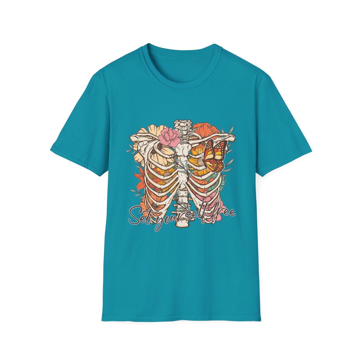 Set Yourself Free Retro Vintage Style Unisex Softstyle T-Shirt - Moon & Starr Handcrafted Jewelry && More!