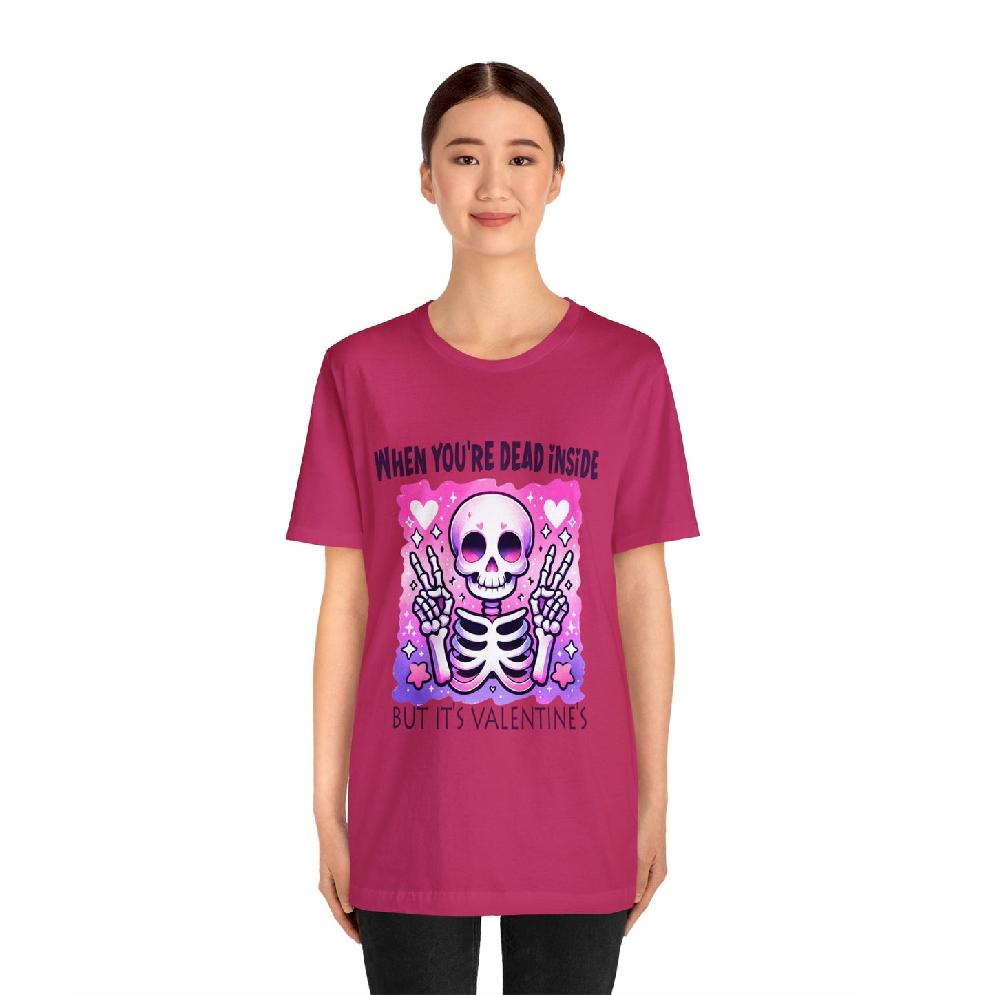 Dead Inside Valentines Unisex Jersey Short Sleeve Tee