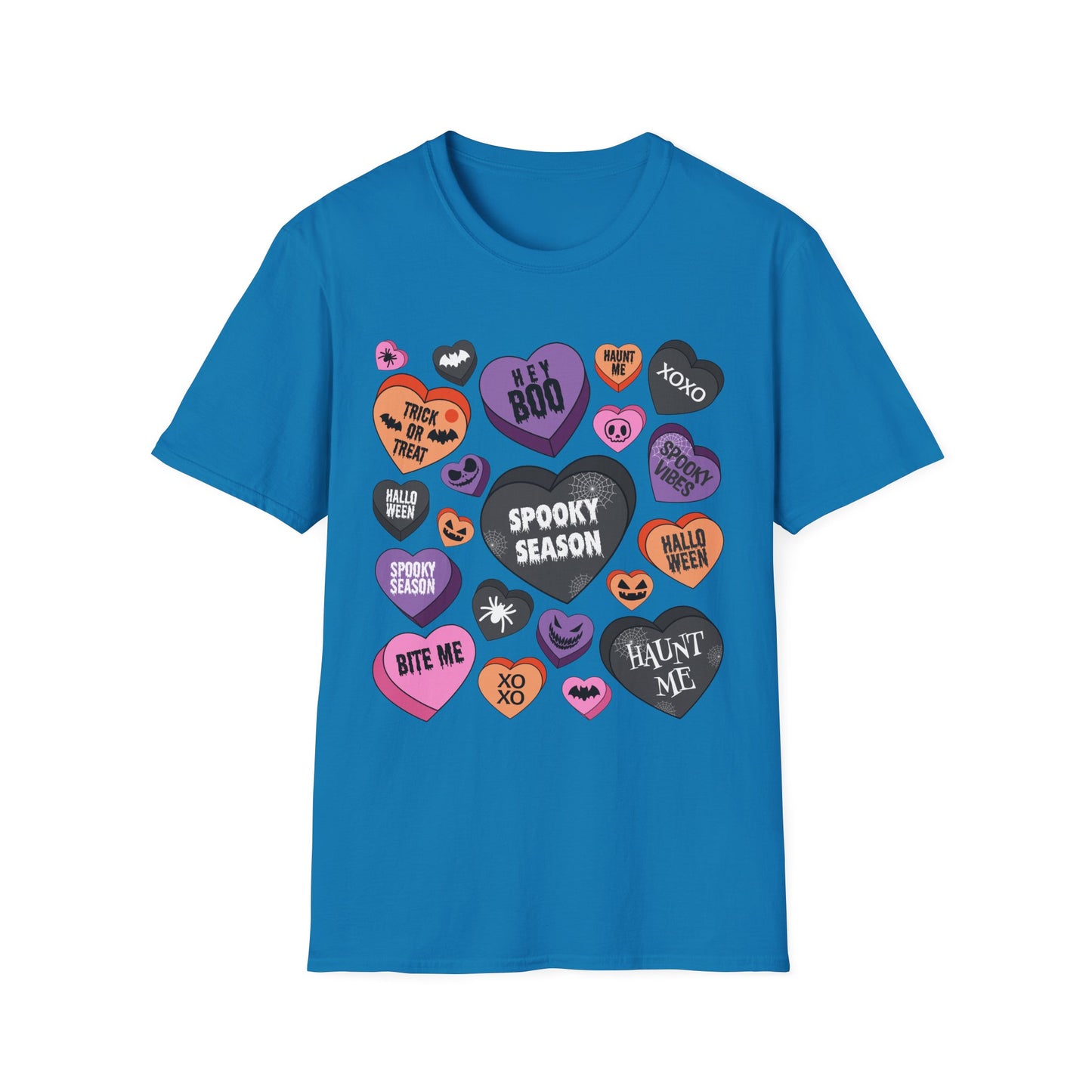 Spooky Halloween T-Shirt Candy Hearts Graphic - Moon & Starr Handcrafted LLC