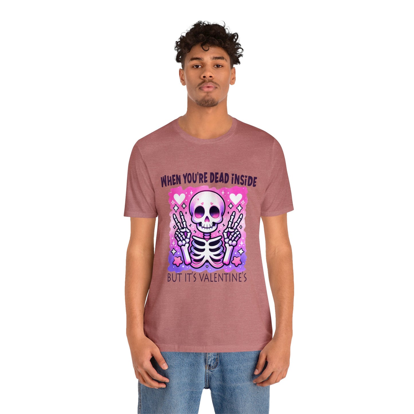 Dead Inside Valentines Unisex Jersey Short Sleeve Tee