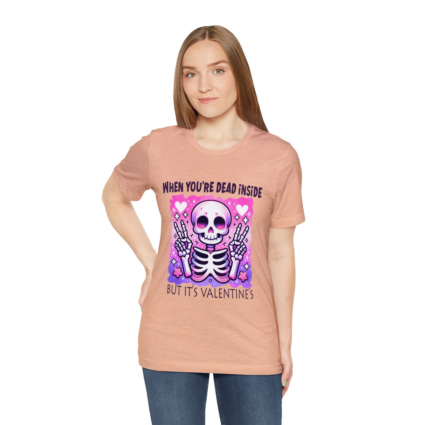 Dead Inside Valentines Unisex Jersey Short Sleeve Tee