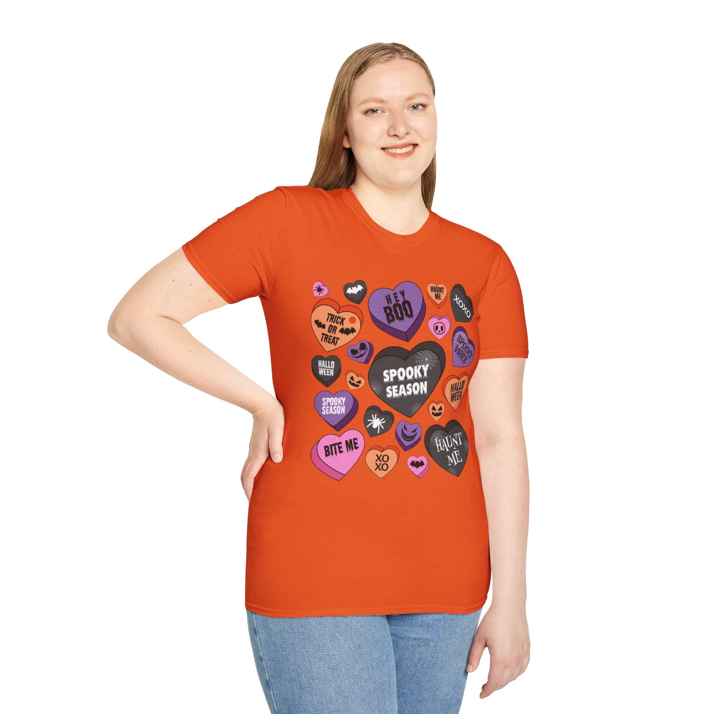 Spooky Halloween T-Shirt Candy Hearts Graphic - Moon & Starr Handcrafted LLC