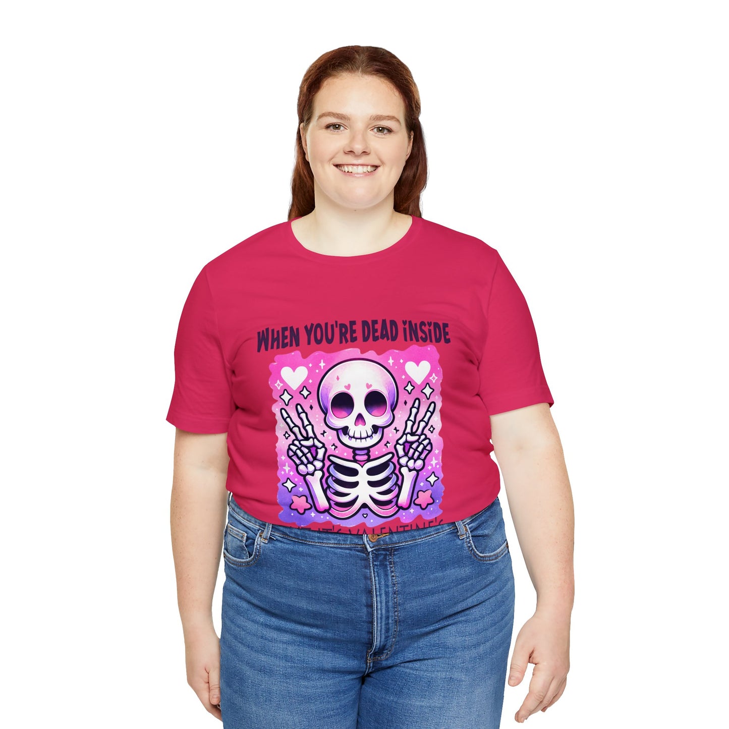 Dead Inside Valentines Unisex Jersey Short Sleeve Tee