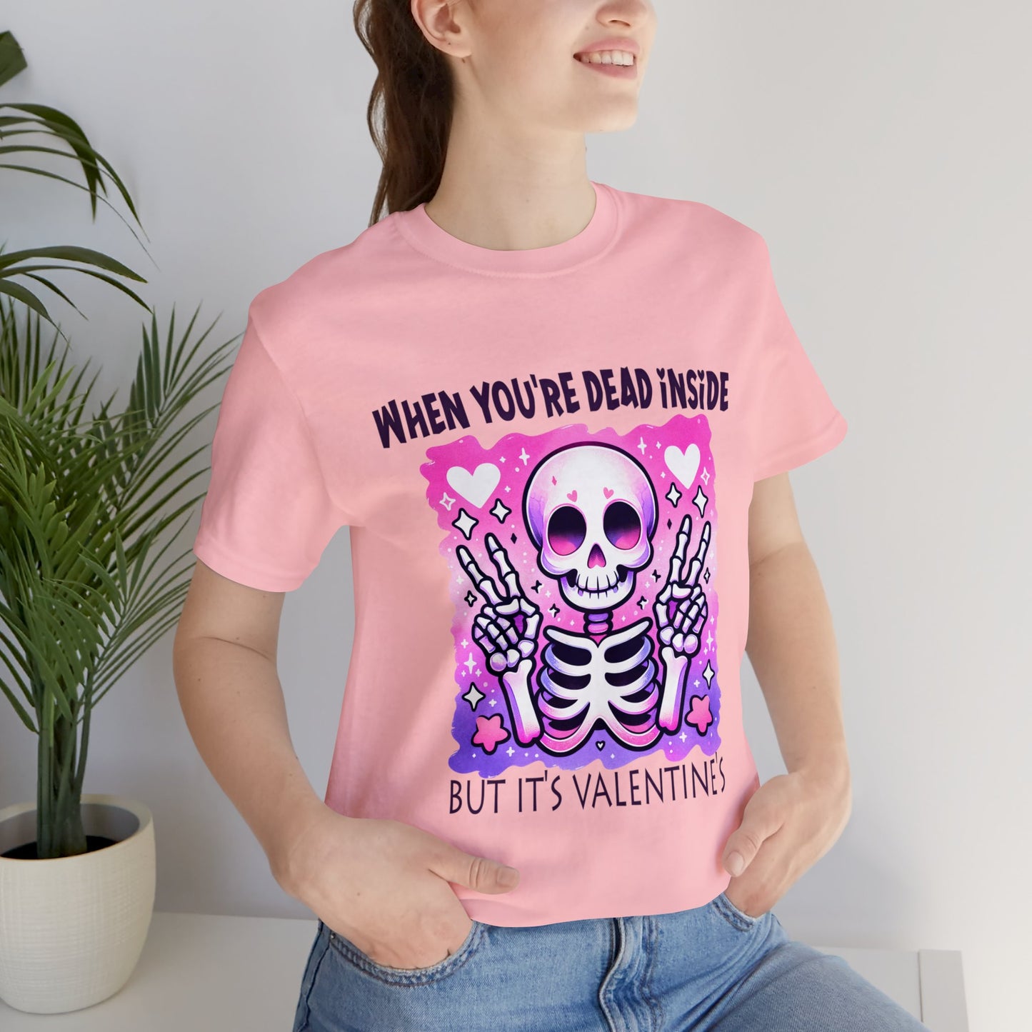 Dead Inside Valentines Unisex Jersey Short Sleeve Tee