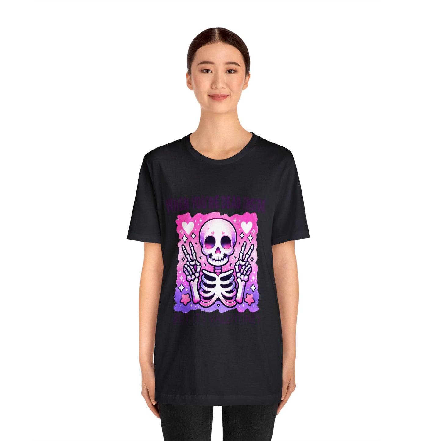 Dead Inside Valentines Unisex Jersey Short Sleeve Tee