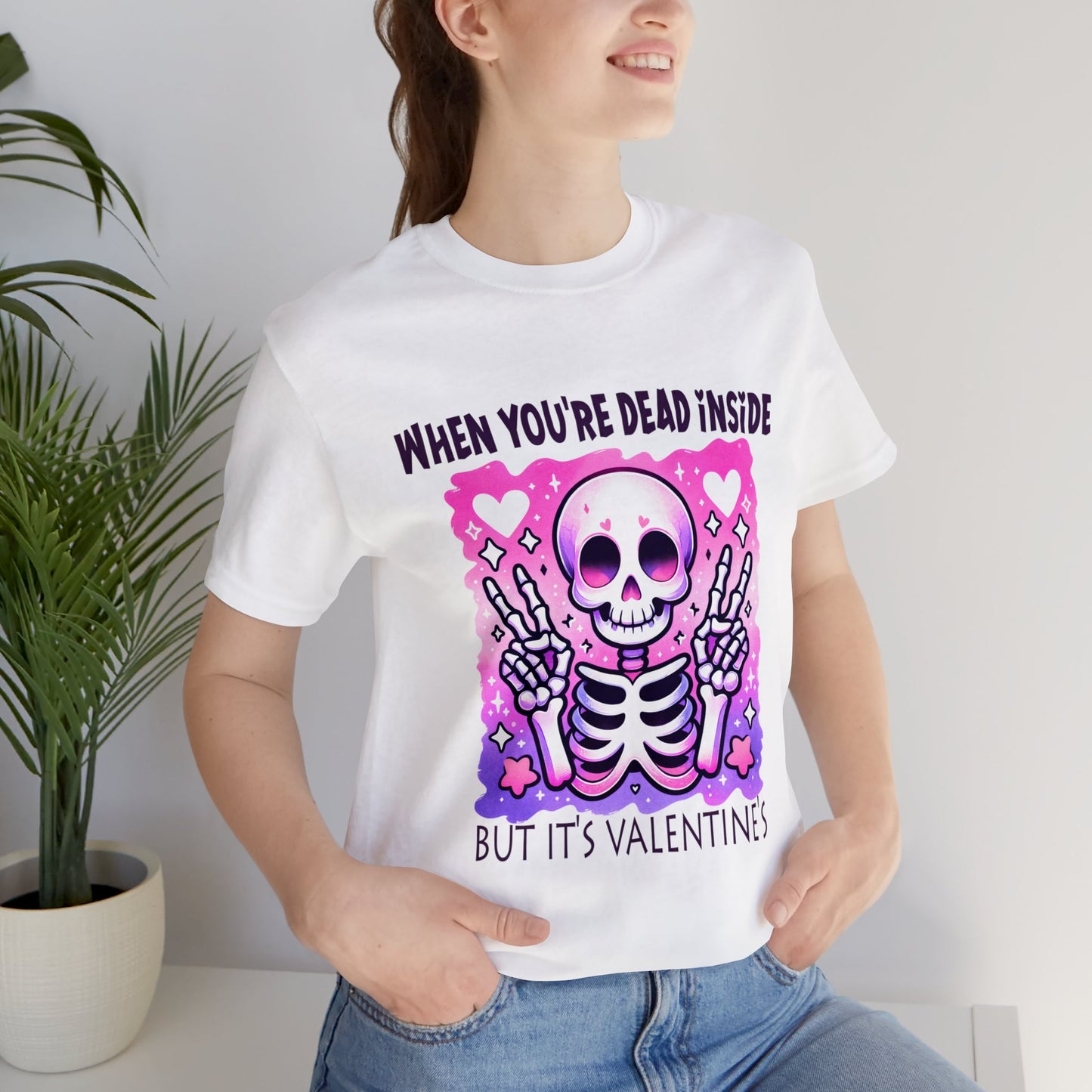 Dead Inside Valentines Unisex Jersey Short Sleeve Tee