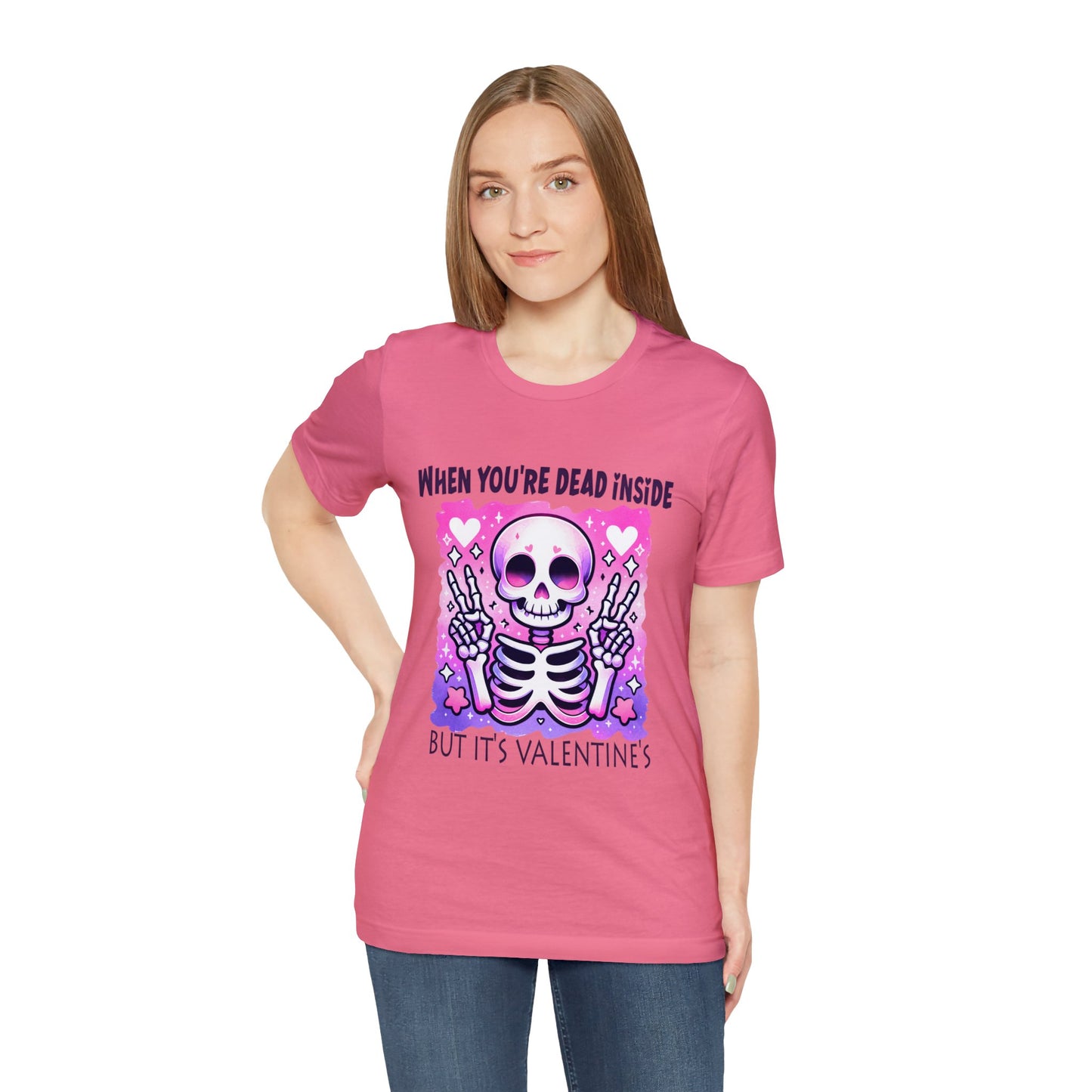 Dead Inside Valentines Unisex Jersey Short Sleeve Tee