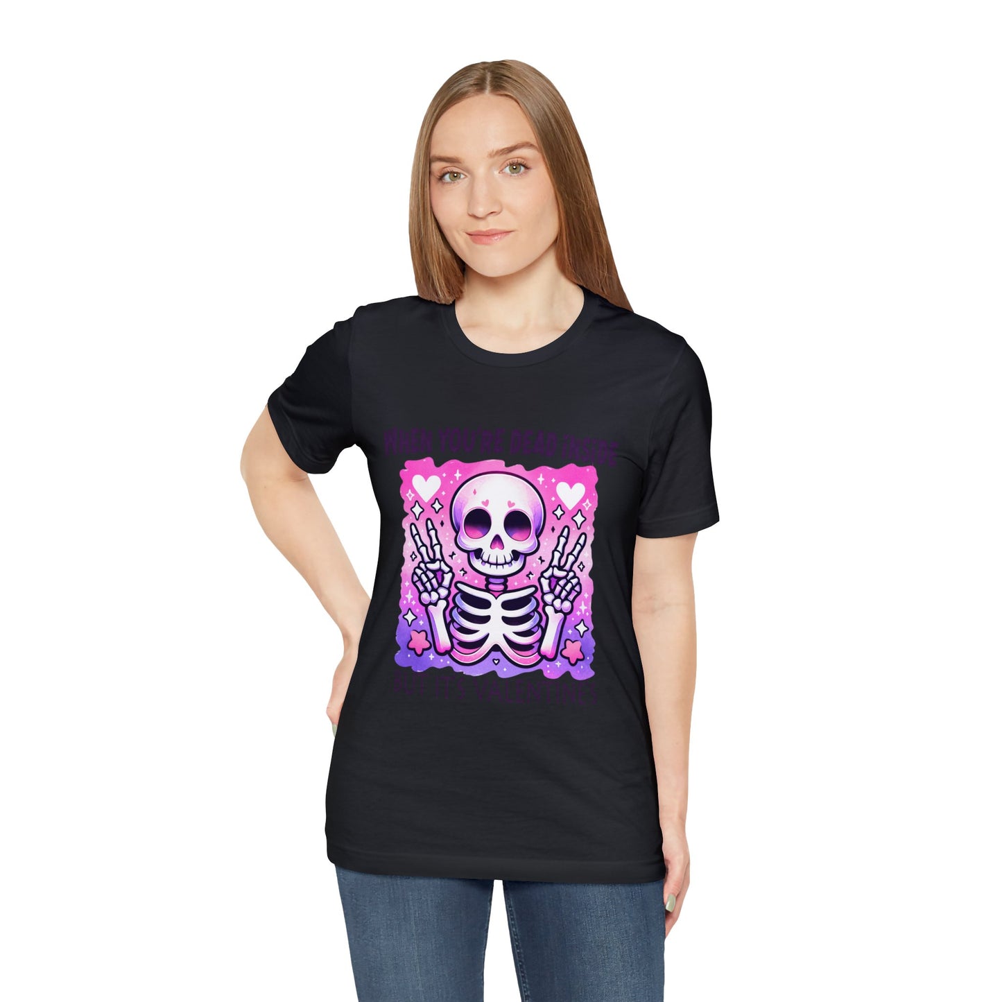 Dead Inside Valentines Unisex Jersey Short Sleeve Tee