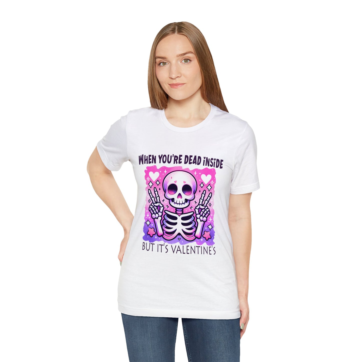 Dead Inside Valentines Unisex Jersey Short Sleeve Tee