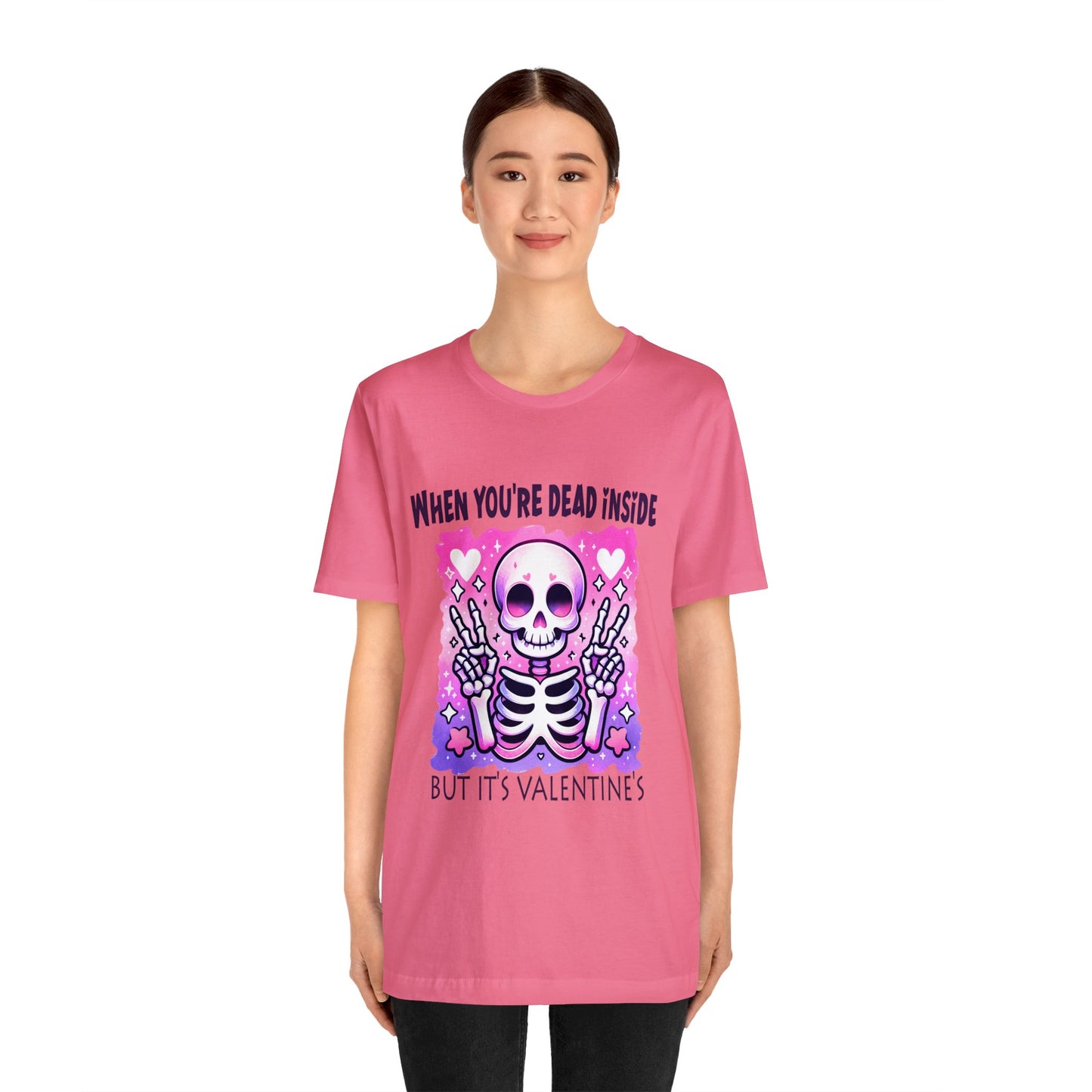 Dead Inside Valentines Unisex Jersey Short Sleeve Tee