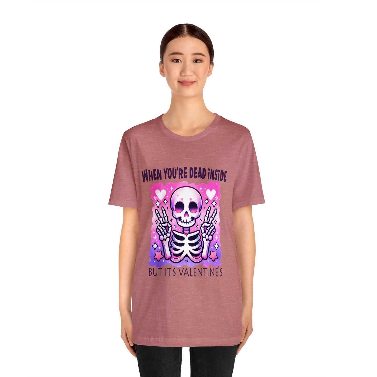 Dead Inside Valentines Unisex Jersey Short Sleeve Tee