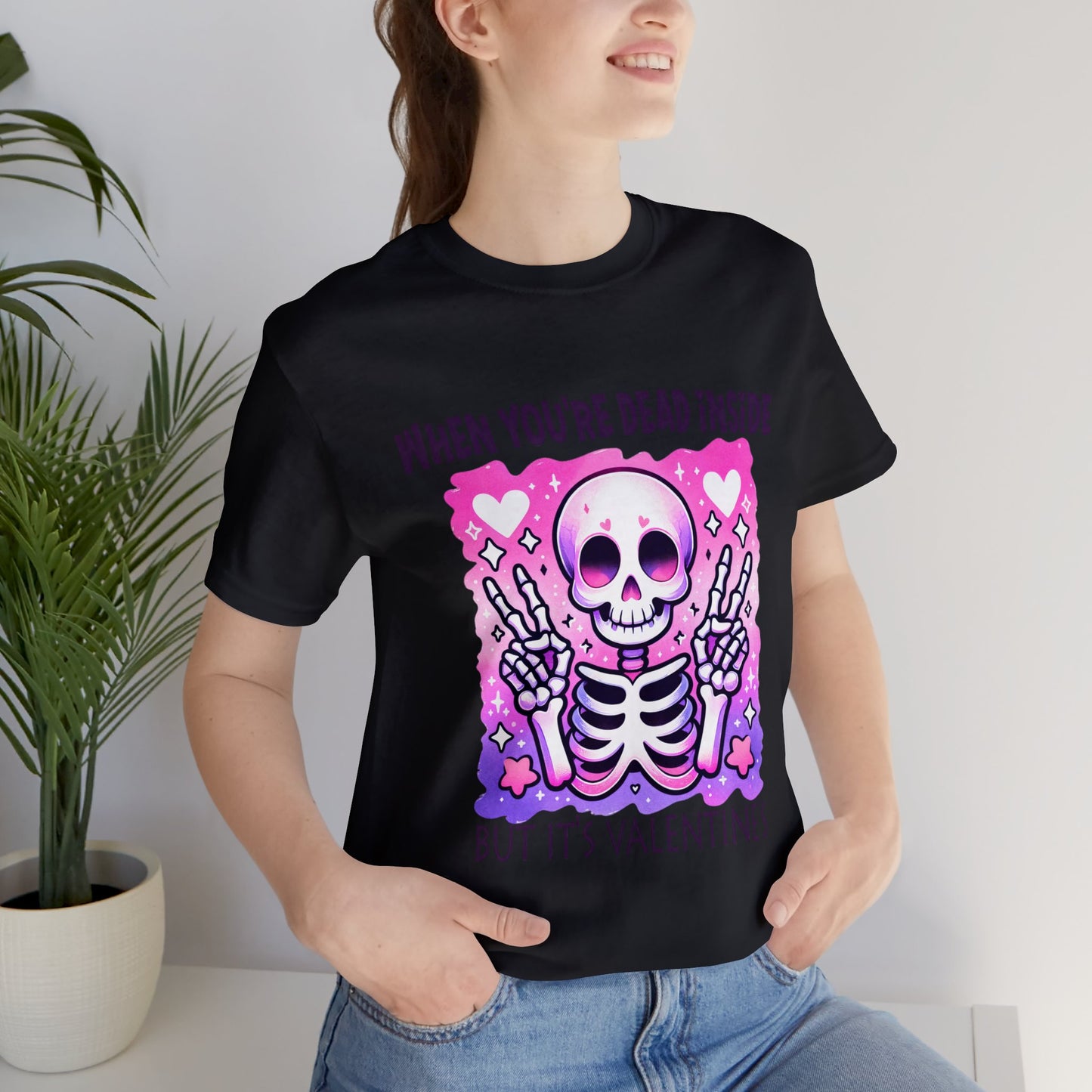 Dead Inside Valentines Unisex Jersey Short Sleeve Tee