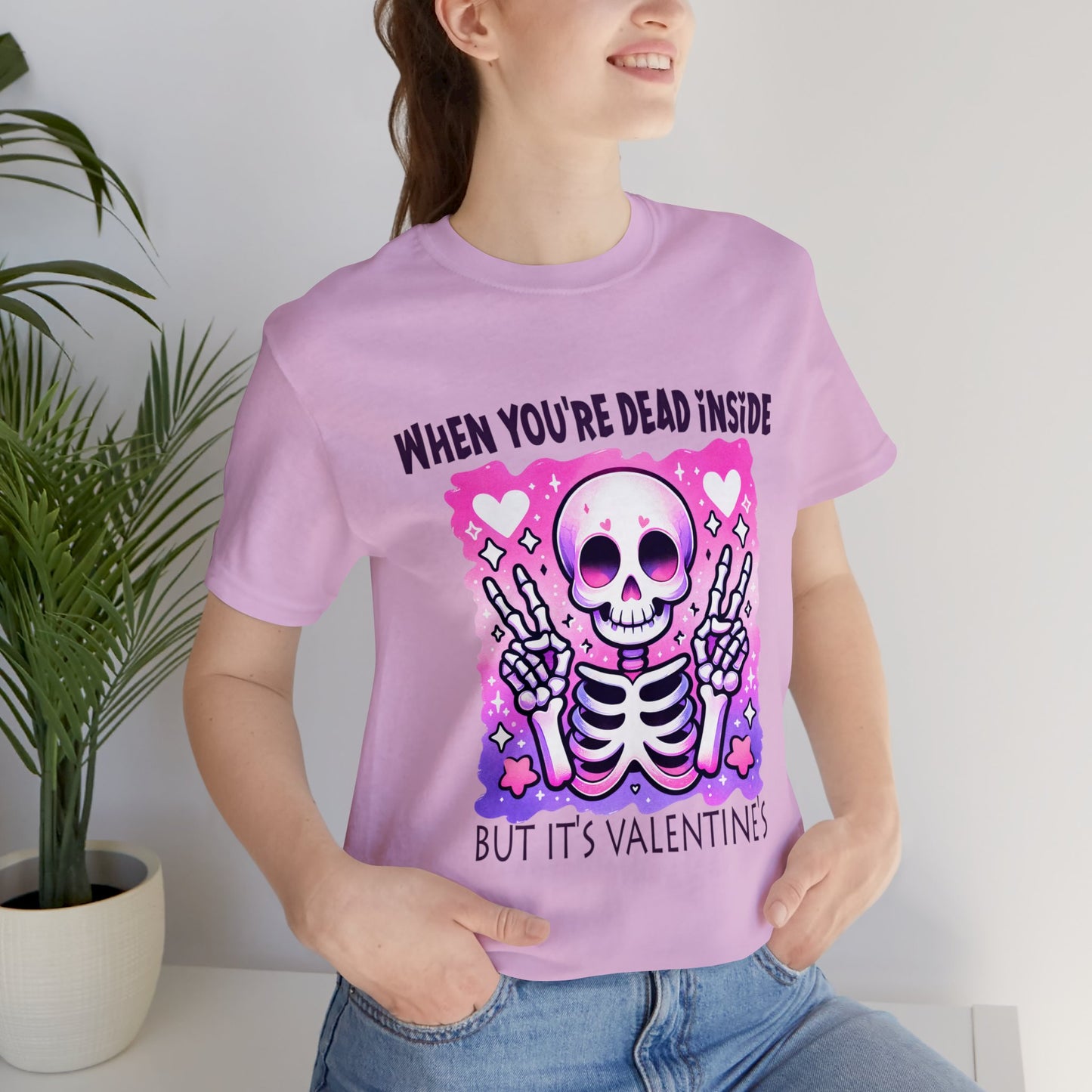 Dead Inside Valentines Unisex Jersey Short Sleeve Tee