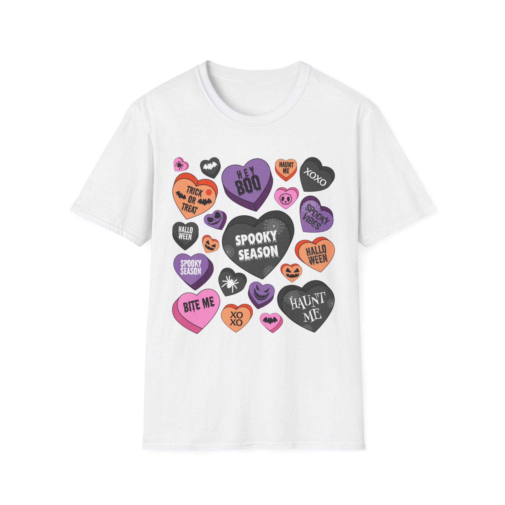 Spooky Halloween T-Shirt Candy Hearts Graphic - Moon & Starr Handcrafted LLC