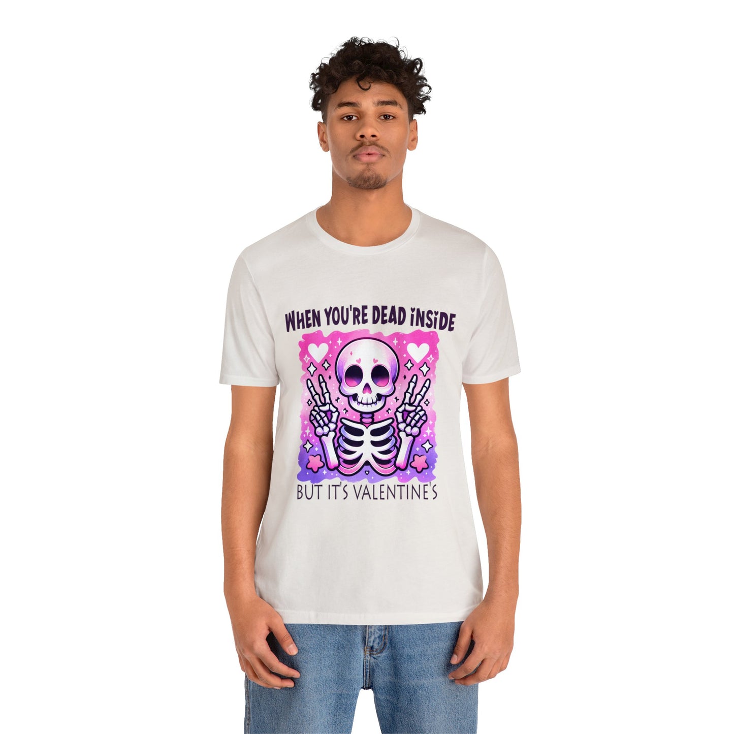 Dead Inside Valentines Unisex Jersey Short Sleeve Tee