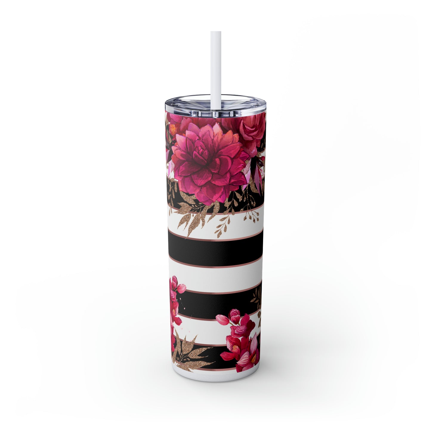 " Motherhood because privacy is overrated" Skinny Tumbler with Straw, 20oz