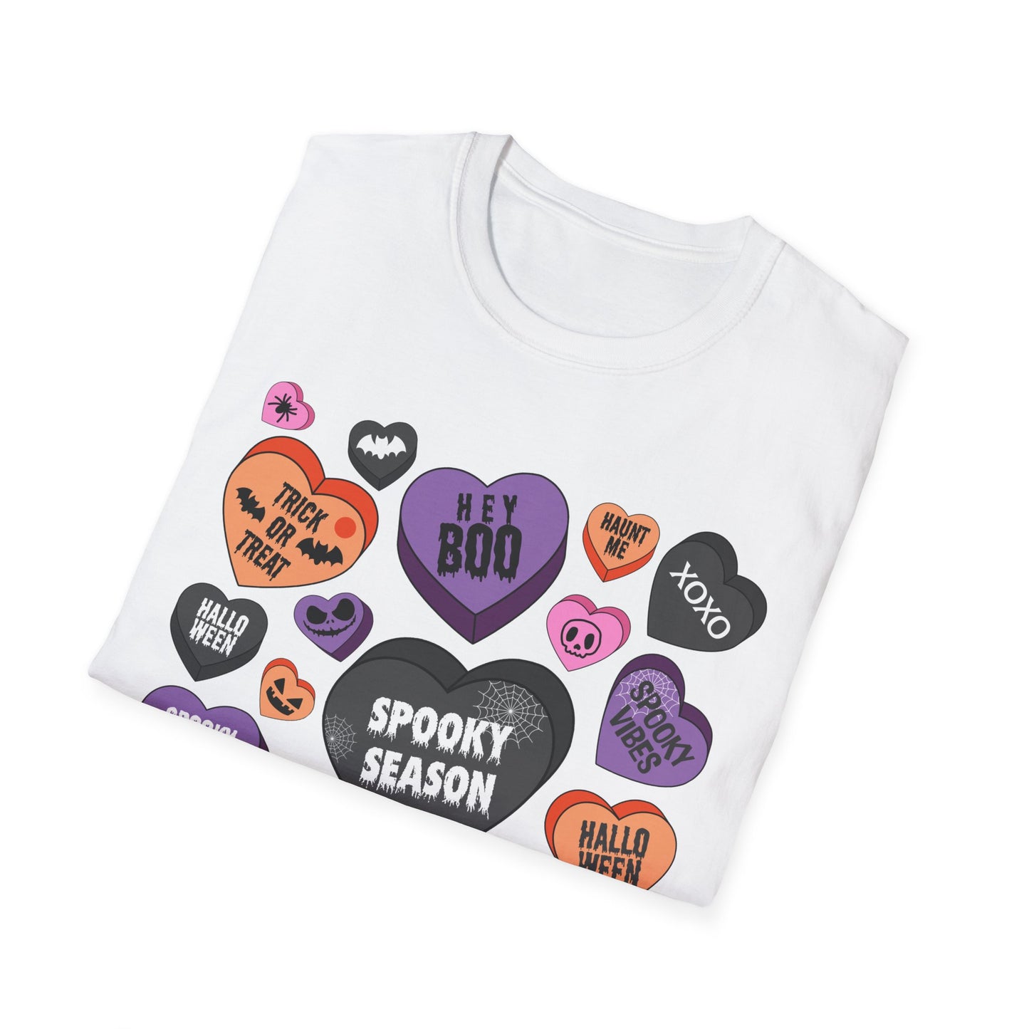 Spooky Halloween T-Shirt Candy Hearts Graphic - Moon & Starr Handcrafted LLC