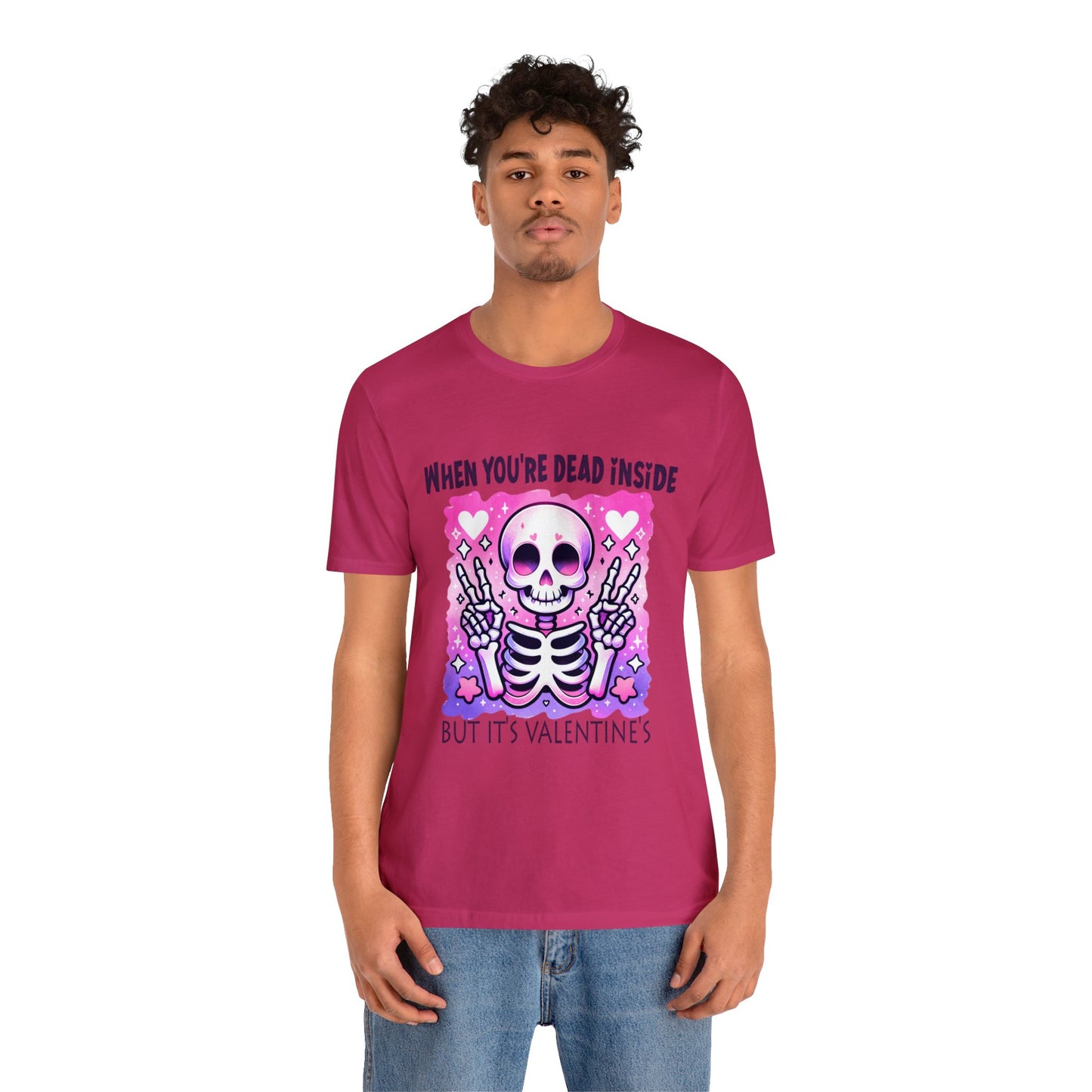 Dead Inside Valentines Unisex Jersey Short Sleeve Tee