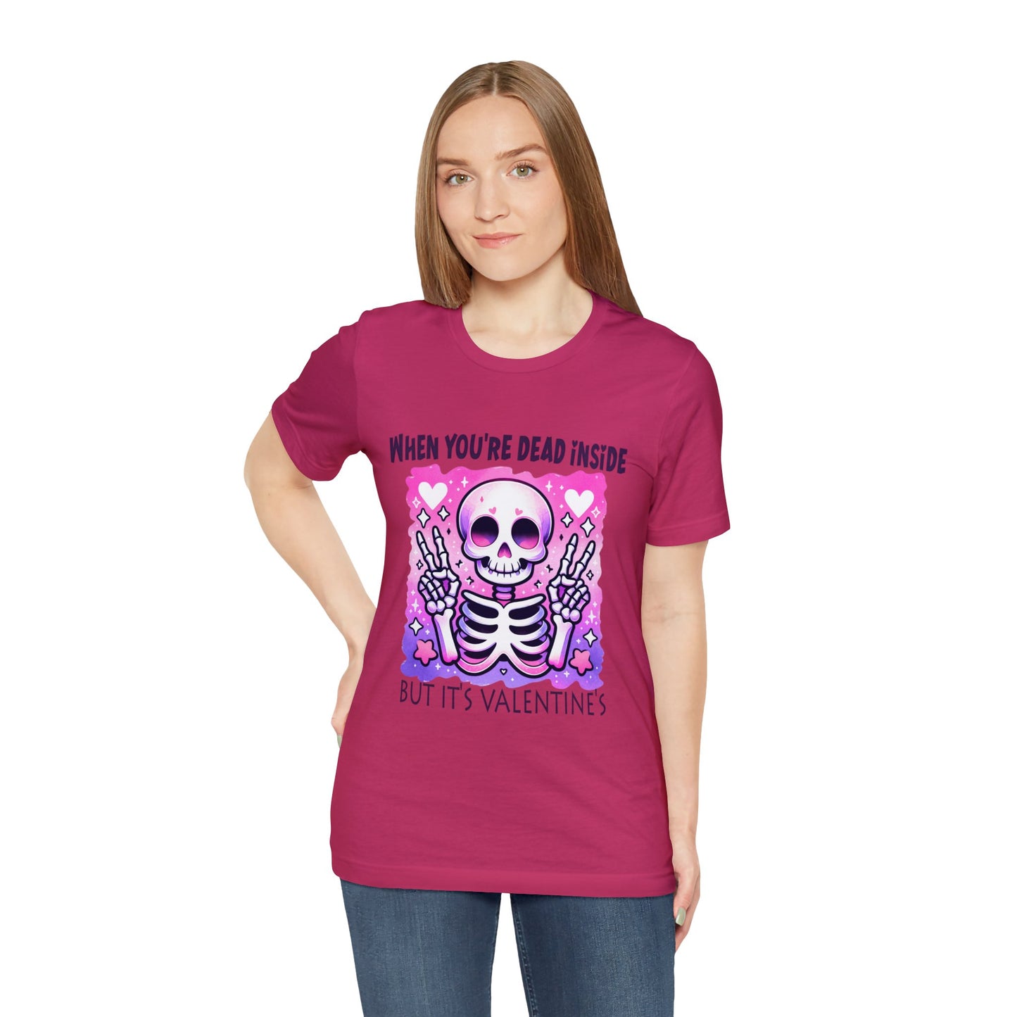 Dead Inside Valentines Unisex Jersey Short Sleeve Tee