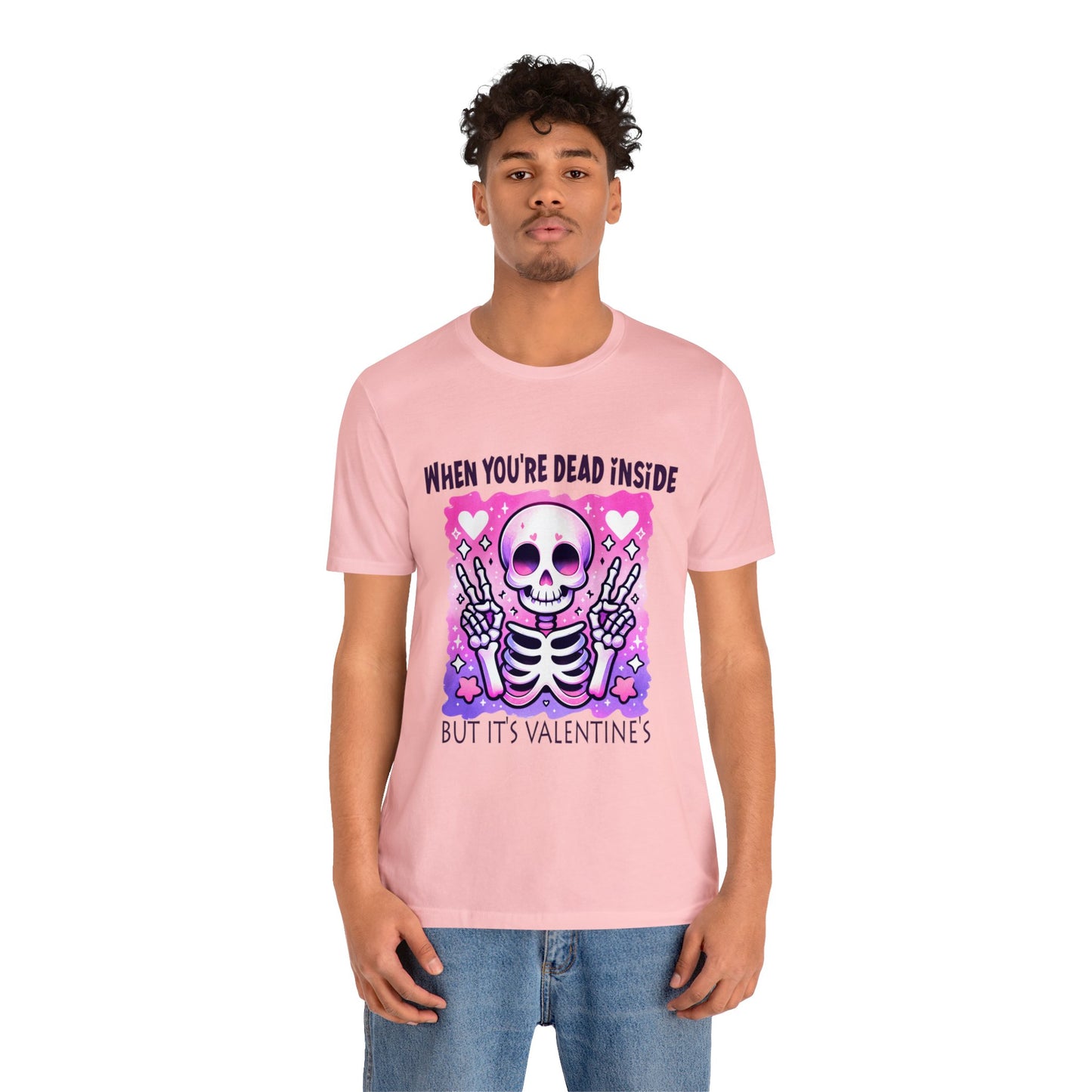 Dead Inside Valentines Unisex Jersey Short Sleeve Tee