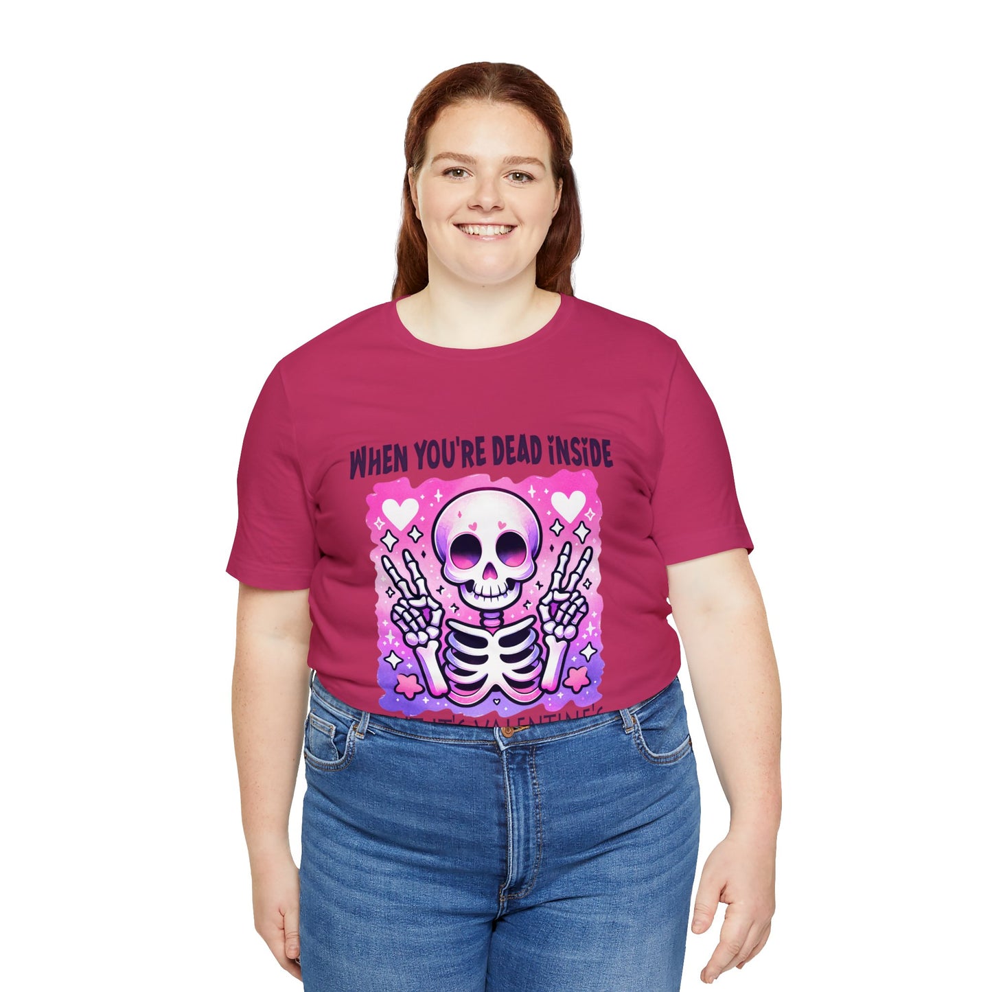 Dead Inside Valentines Unisex Jersey Short Sleeve Tee