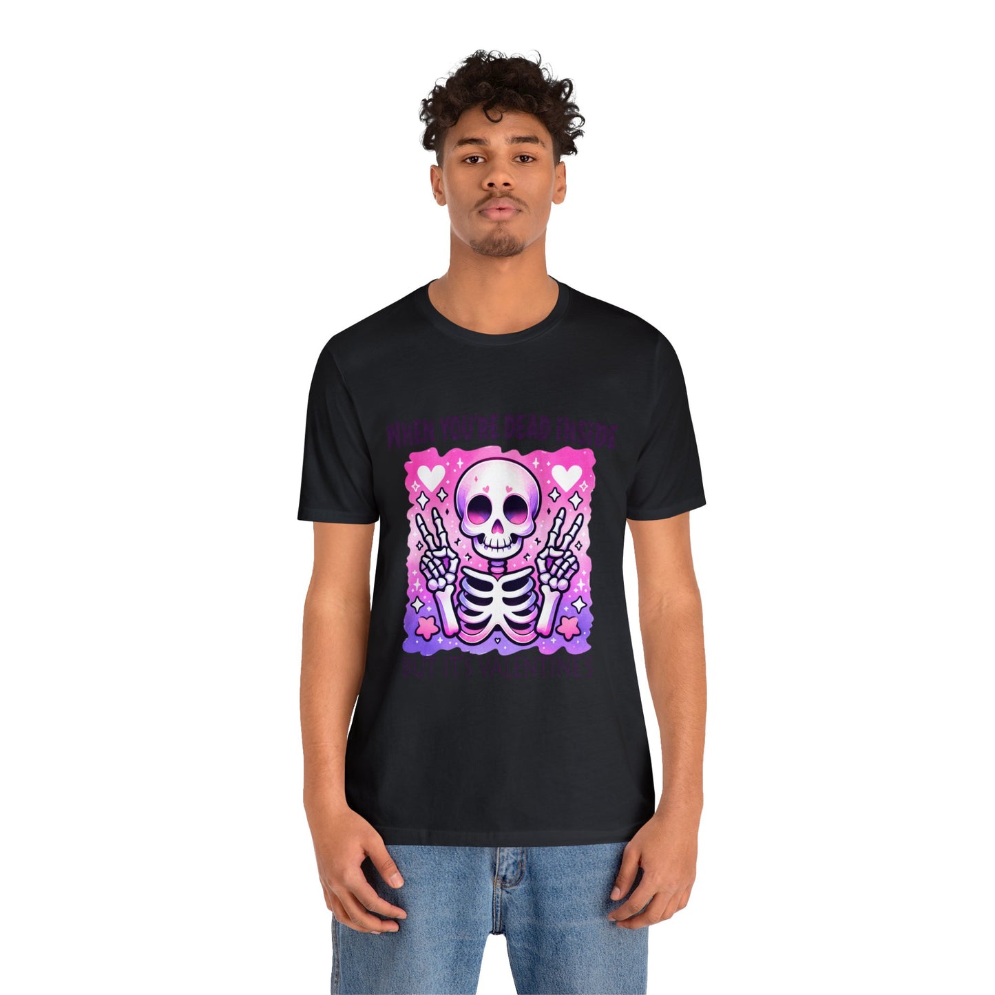 Dead Inside Valentines Unisex Jersey Short Sleeve Tee