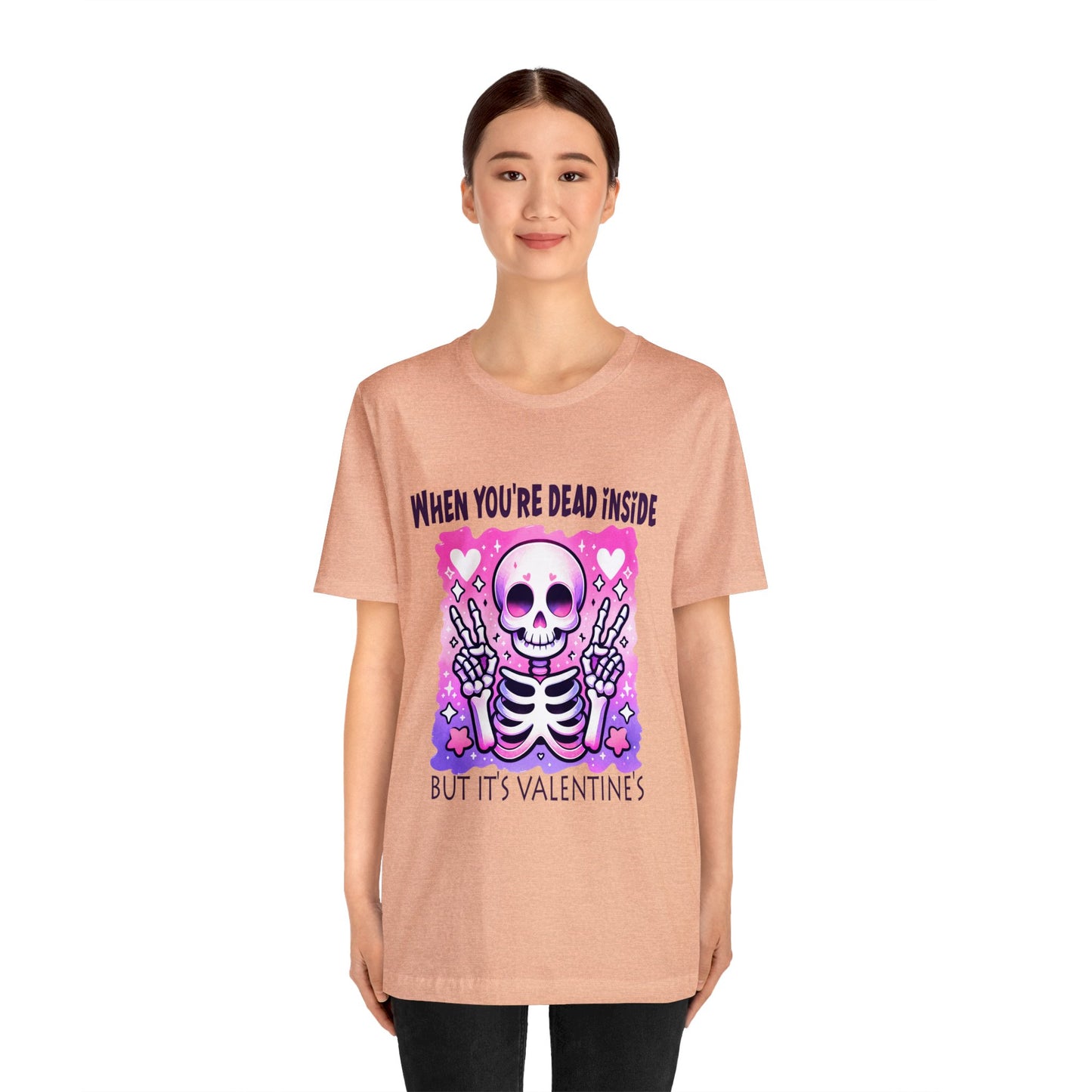 Dead Inside Valentines Unisex Jersey Short Sleeve Tee