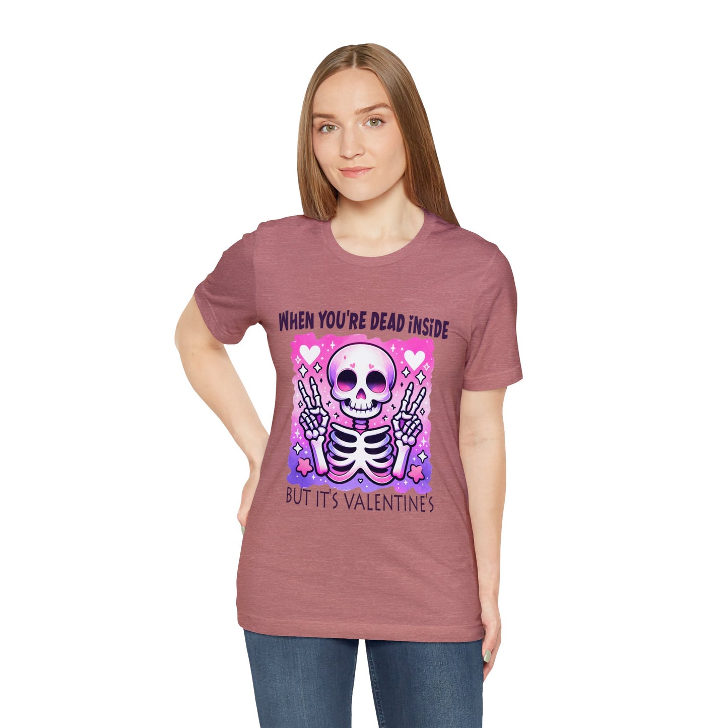 Dead Inside Valentines Unisex Jersey Short Sleeve Tee