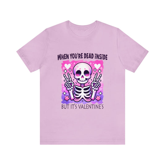 Dead Inside Valentines Unisex Jersey Short Sleeve Tee