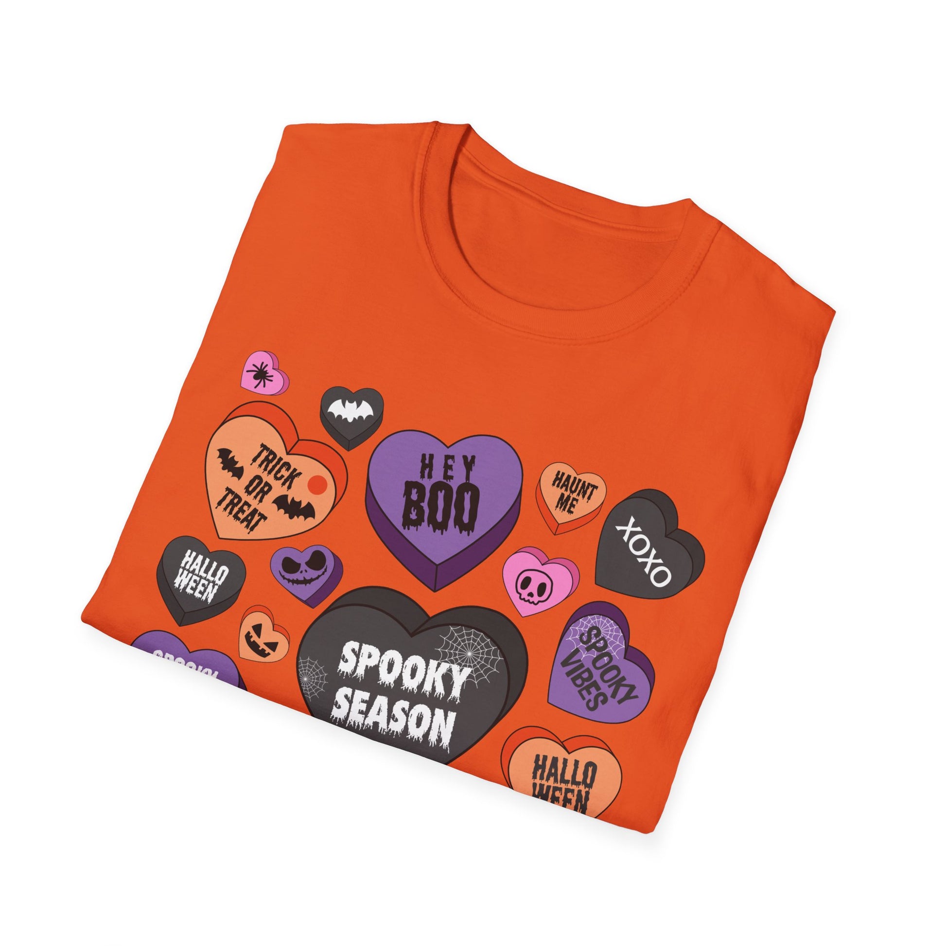 Spooky Halloween T-Shirt Candy Hearts Graphic - Moon & Starr Handcrafted LLC