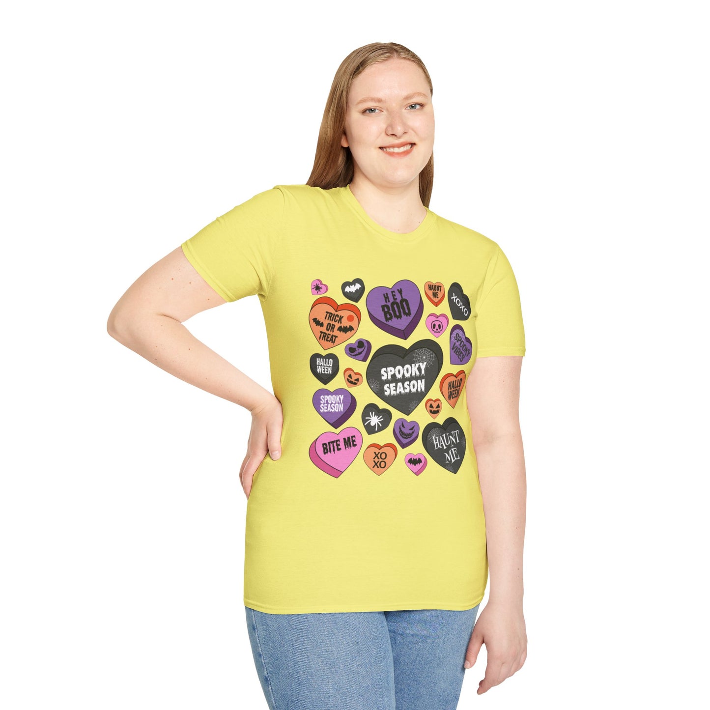 Spooky Halloween T-Shirt Candy Hearts Graphic - Moon & Starr Handcrafted LLC