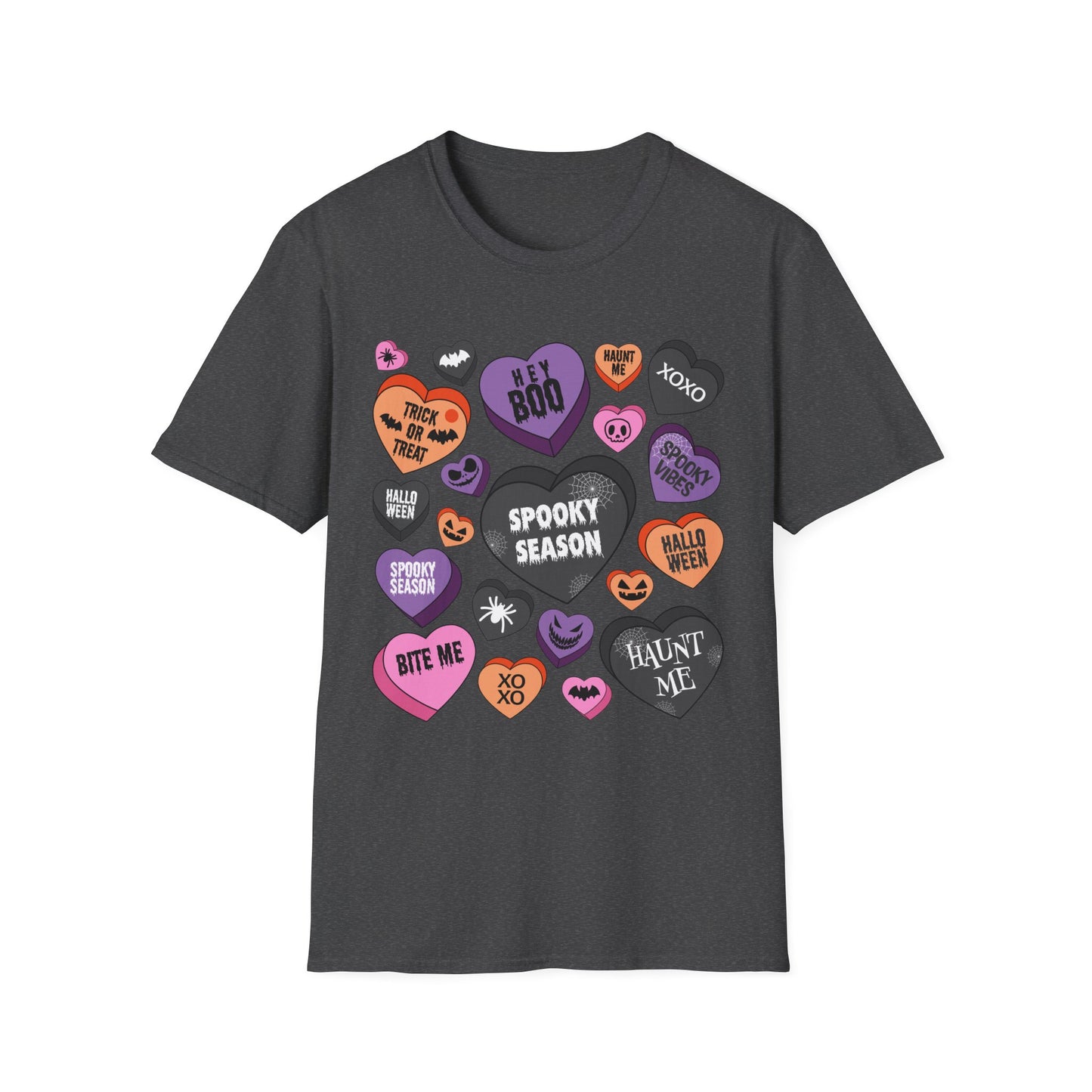 Spooky Halloween T-Shirt Candy Hearts Graphic - Moon & Starr Handcrafted LLC