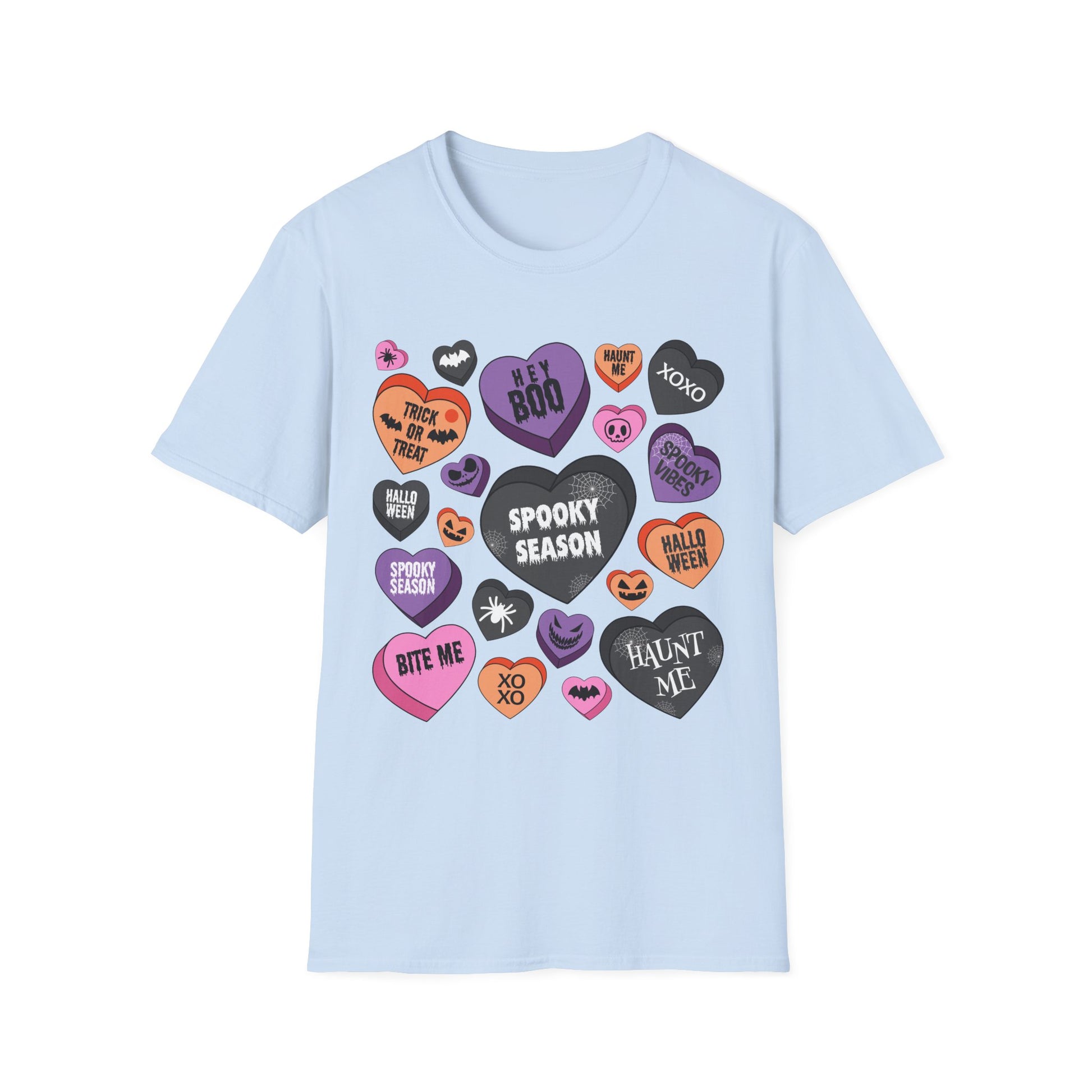 Spooky Halloween T-Shirt Candy Hearts Graphic - Moon & Starr Handcrafted LLC